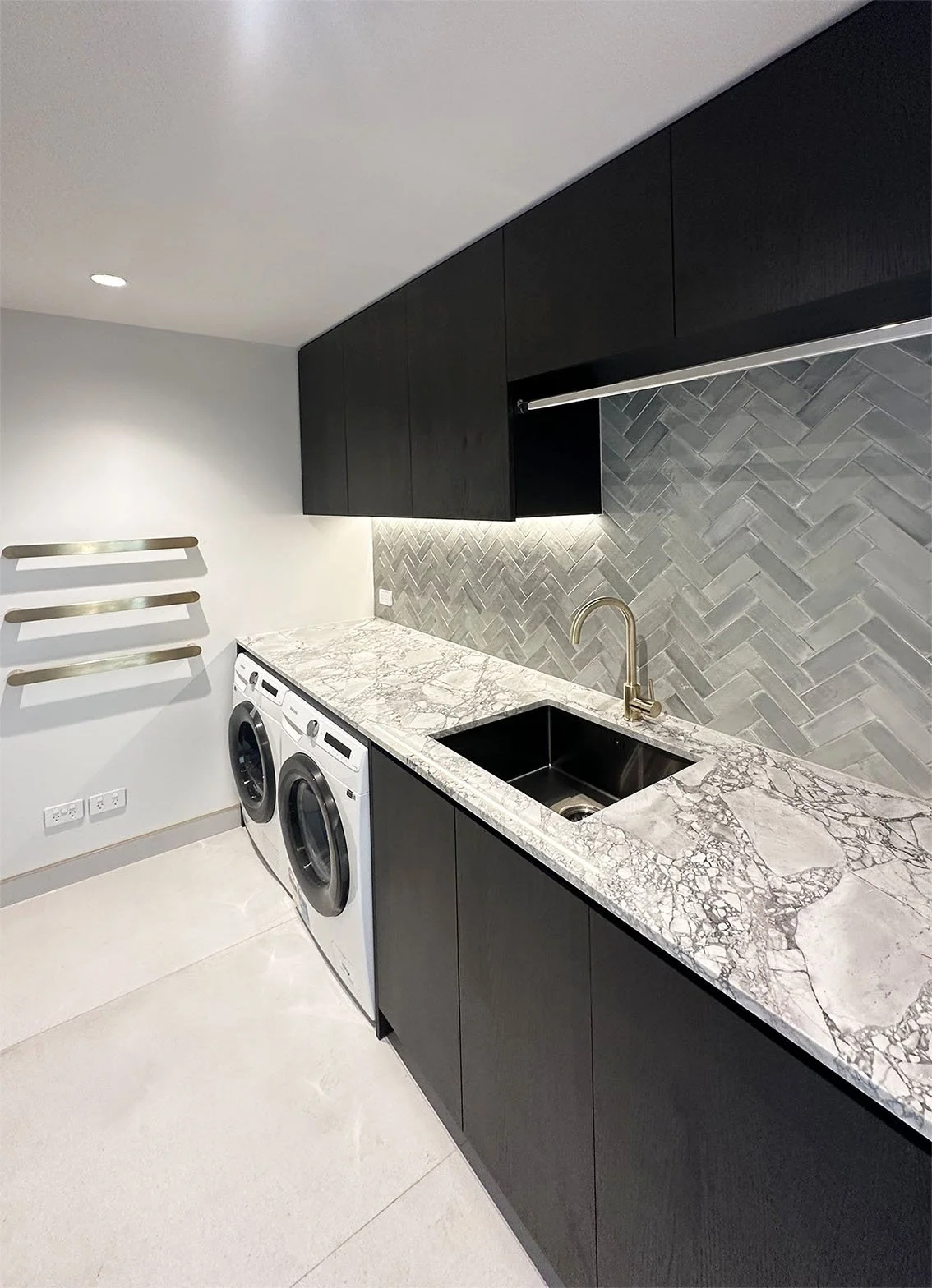 Custom laundry cabinetry and storage, Auckland — Key Interiors
