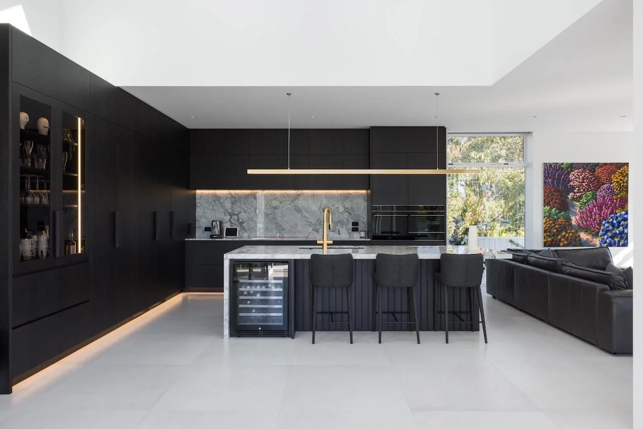 Contemporary handleless kitchen renovation Auckland