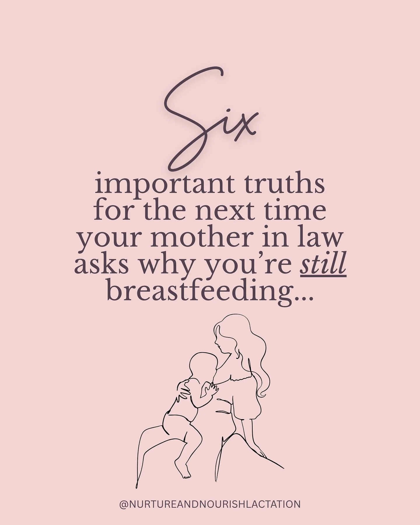 When someone asks if I&rsquo;m STILL breastfeeding&hellip;.

YEAH, I AM!

I&rsquo;m still comforting. Still protecting. Still connecting. Still nurturing.

Still doing what works for our family.

Breastfeeding beyond one isn&rsquo;t weird, indulgent,