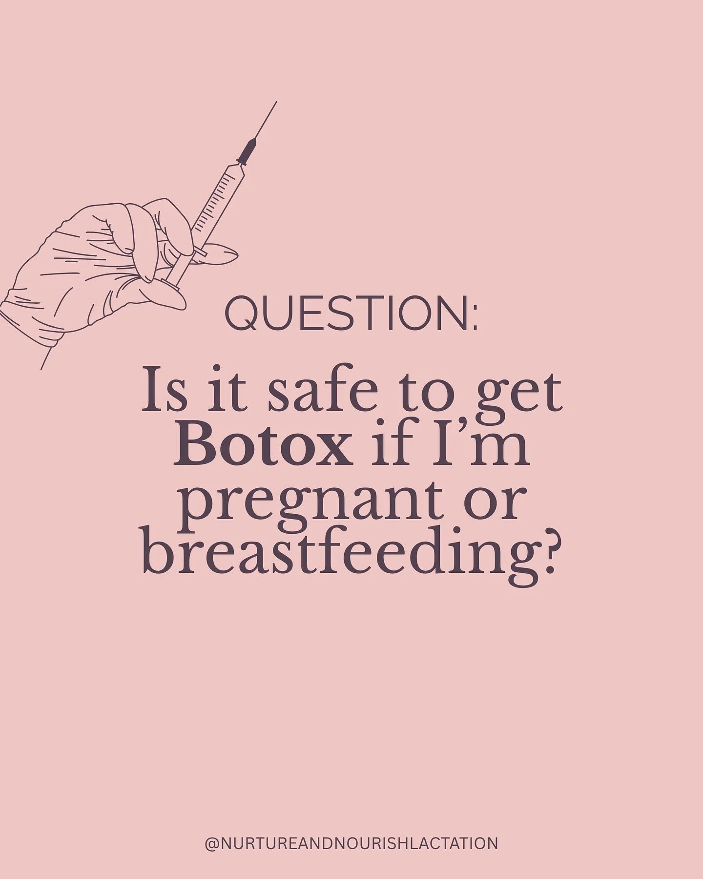 As a Midwife and a Lactation Consultant, this is one of the questions I get asked most!

And look, I totally get it. We all want to look and feel our best&hellip; and for some women, that might involve using cosmetic injectables.

The short answer is