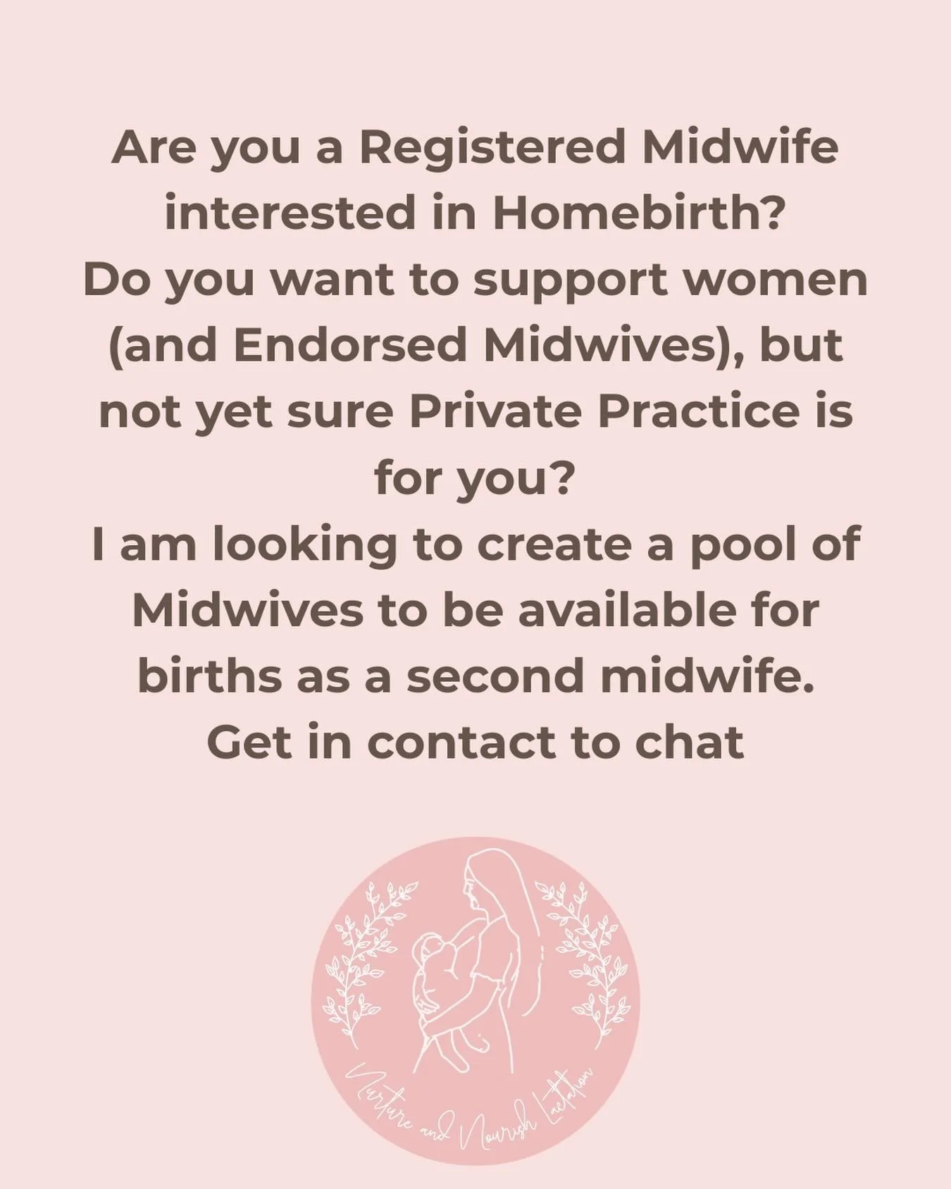 Homebirth with independent Private Midwives is growing rapidly in Tamworth and the surrounding regions &mdash; which means I&rsquo;m now looking for more Second Midwives to join our team.

If you&rsquo;re a registered or endorsed Midwife who feels ca