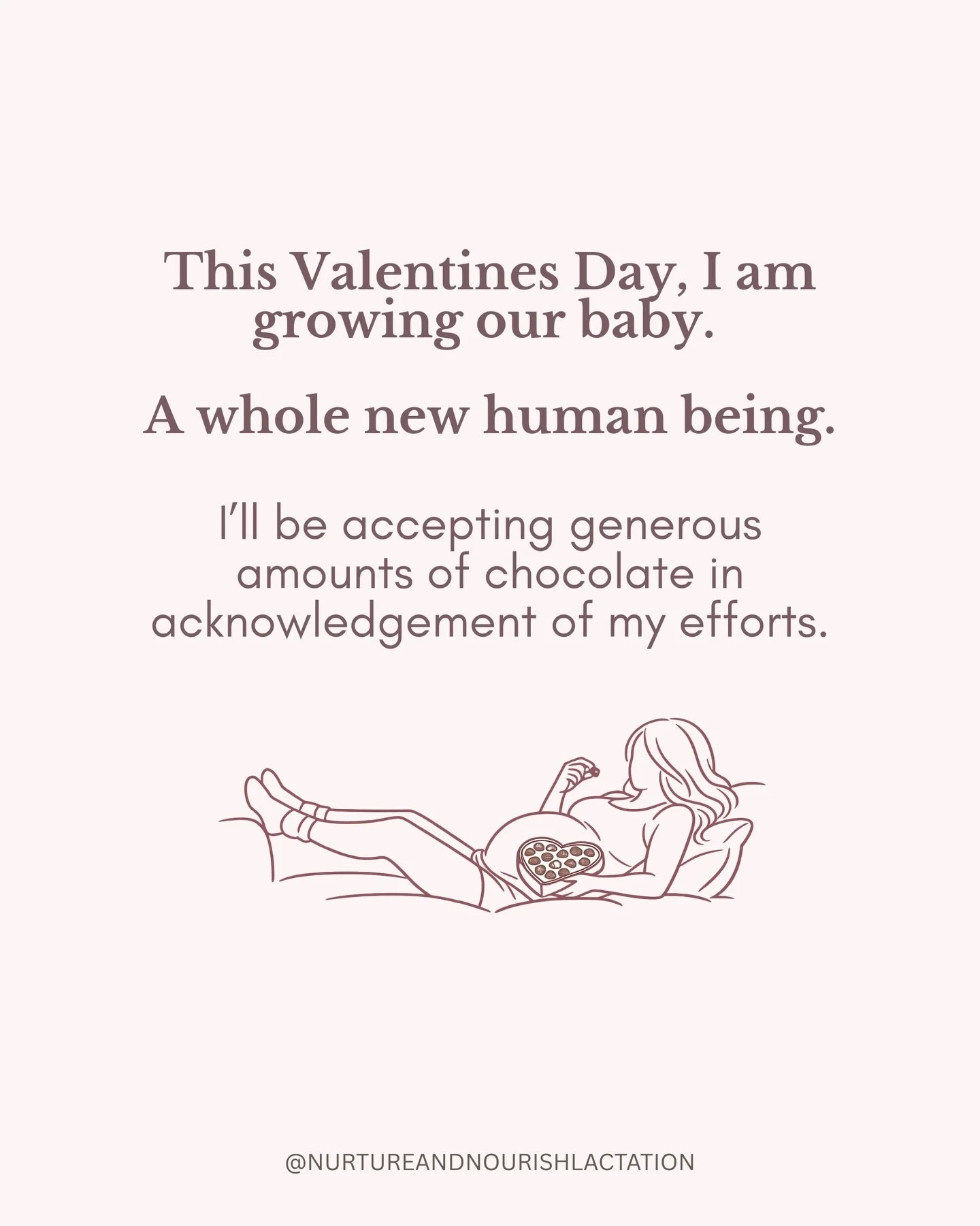 What pregnant women want for Valentine&rsquo;s Day:
Support over surprises.
Naps over plans.
Snacks on demand.
Chocolate over everything! 💝 

Wishing all of the pregnant mamas out there a beautiful Valentine&rsquo;s Day. You&rsquo;re doing the hard 