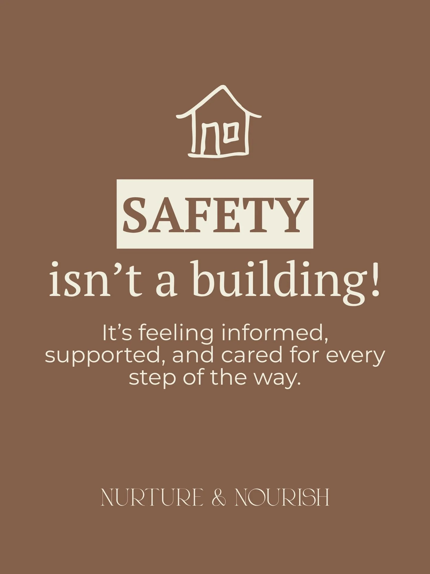 Safety isn&rsquo;t four walls. It never was.

You can be in a hospital and feel completely unsafe, unseen, rushed, not part of what&rsquo;s happening to your own body.

And you can be at home and feel steady, supported and surrounded by people who kn