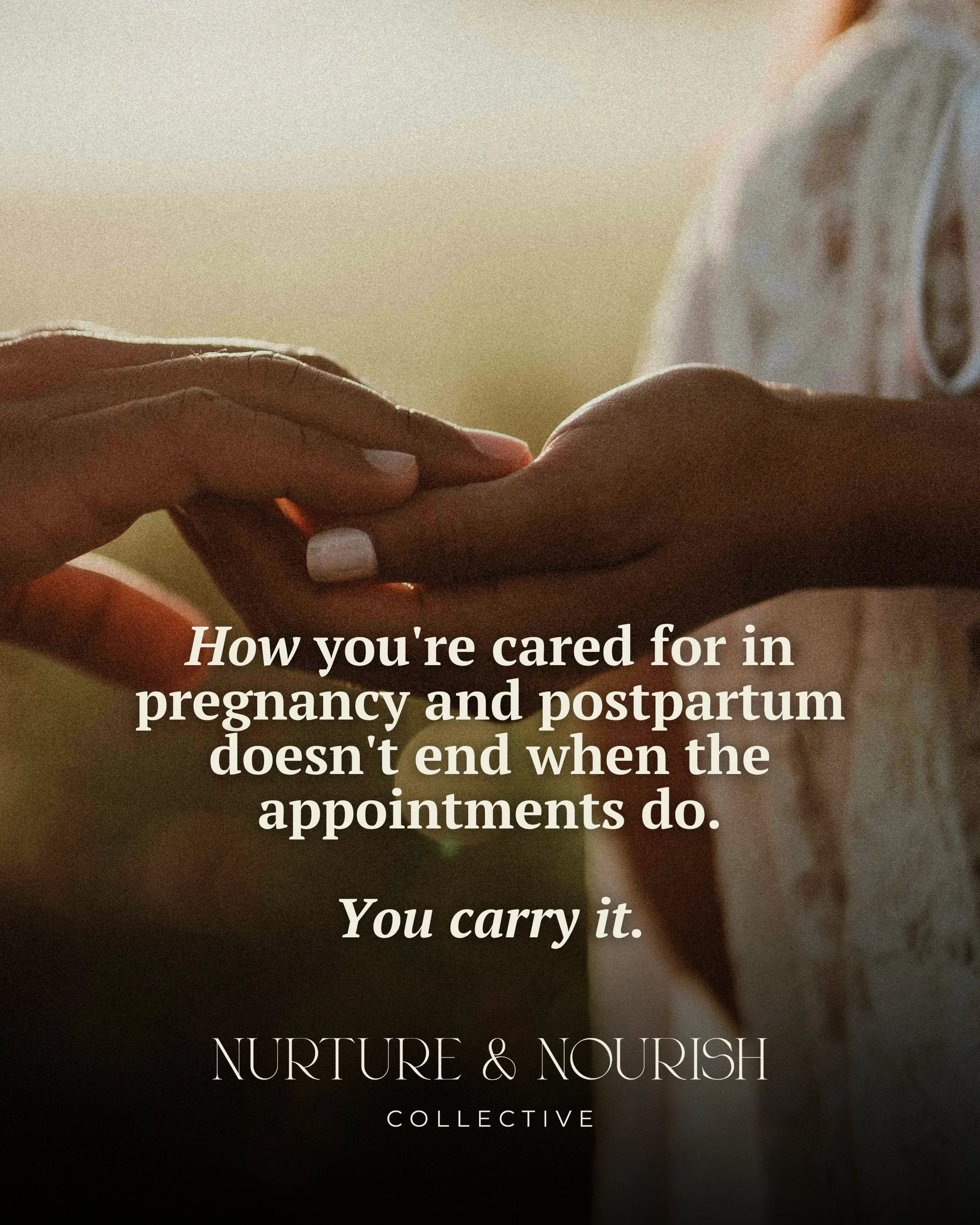 The way you&rsquo;re cared for in pregnancy and postpartum stays with you. These weeks have a way of settling deep, and when they&rsquo;re filled with warmth and safety, that softness stays too.

When a woman is believed, she learns to trust herself.
