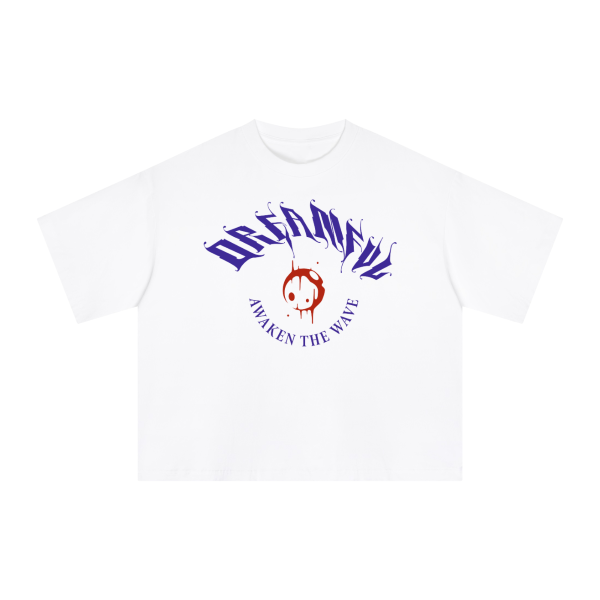 Dreamful (blue-red) Essential Sorona Boxy T-Shirt (white)-mockup.png
