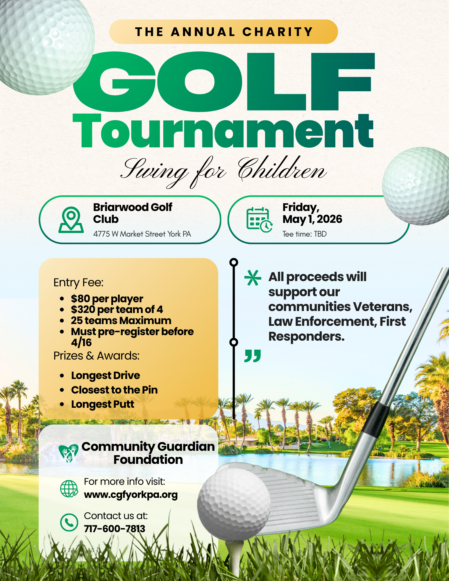 Golf Tournament - Swing for Children — Community Guardians Foundation
