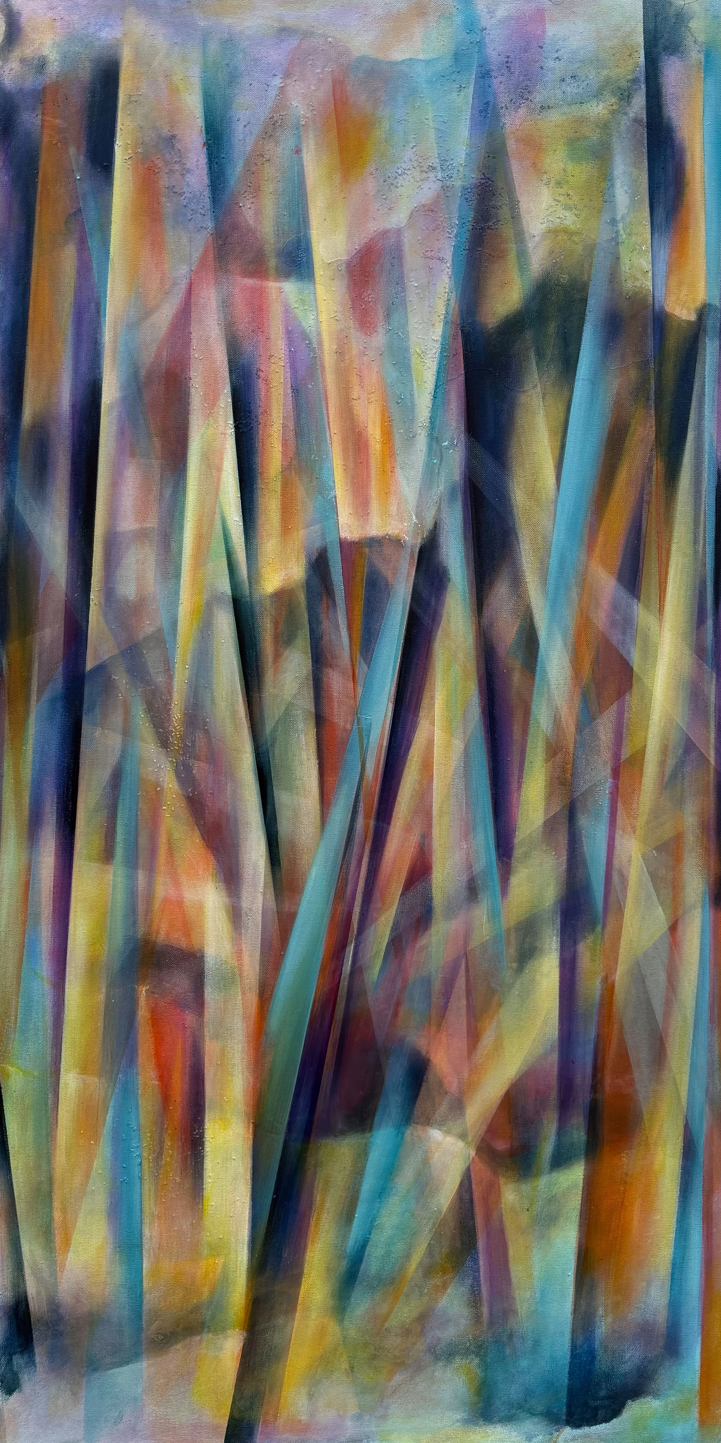 Aazam Irilian  I  Soaring Harmonics  I 48 X 24 in  I  acrylic and oil on canvas