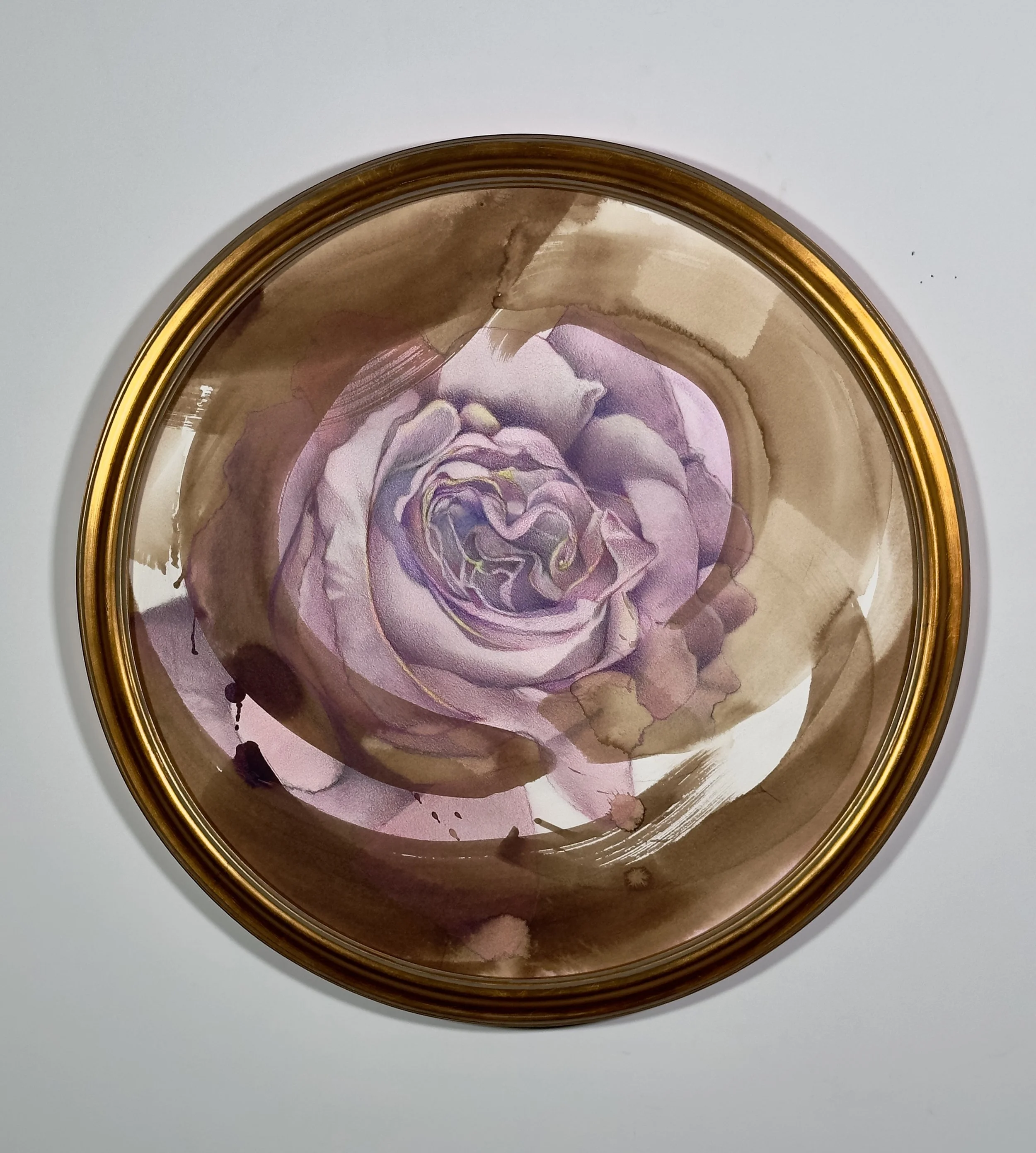 Catherine L. Ruane  I  Left Behind 13  I  Charcoal, graphite, color pencil on paper  I  20" Tondo
