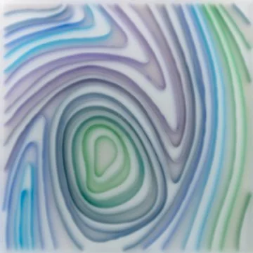 Delbar Azari  I  Verdant  I  Plexiglass on wood  I  36 x 36 x 3 in