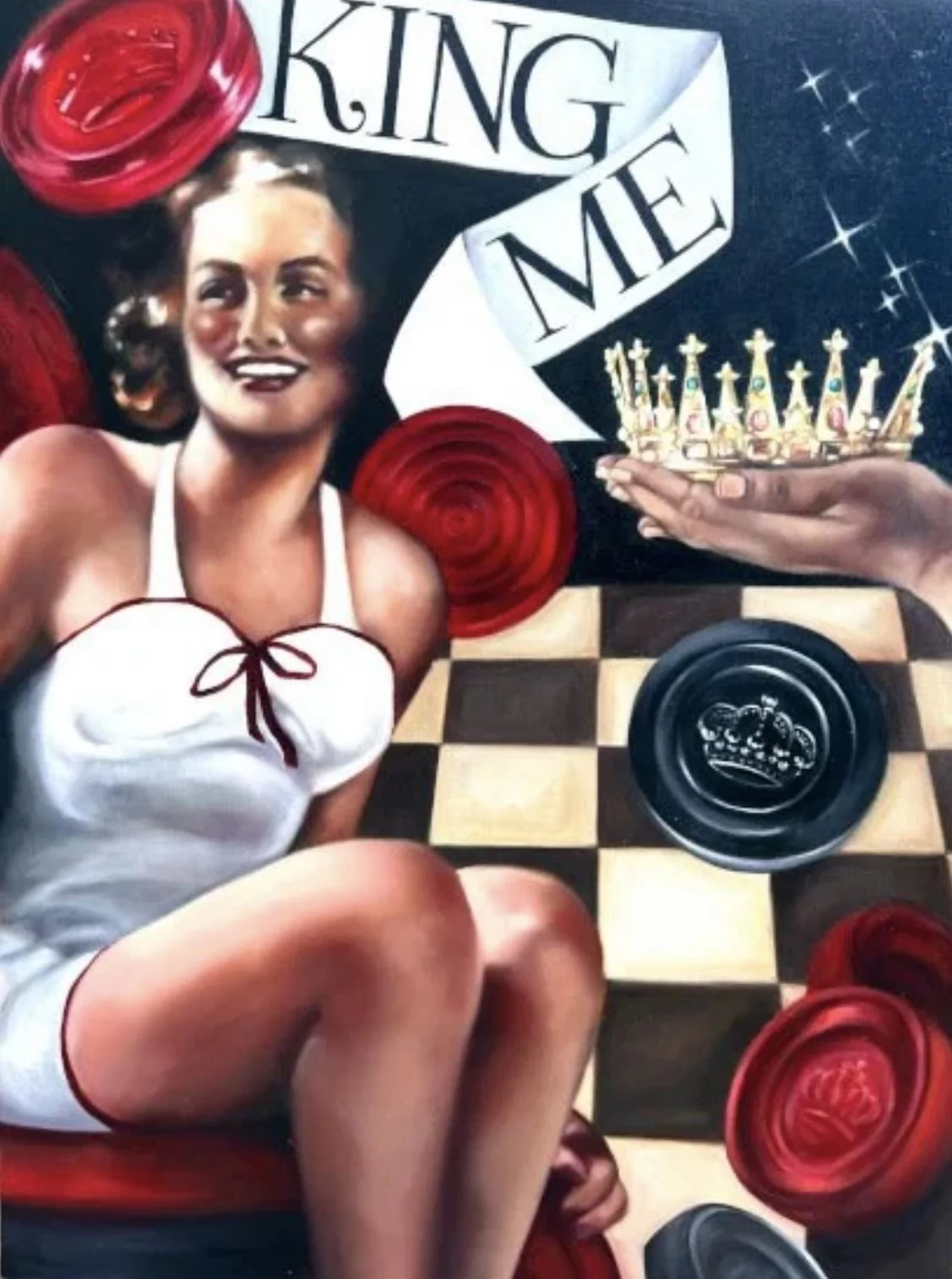 Lauren Mendelsohn-Bass  I  King Me  I  oil on canvas  I 40 x 30 in