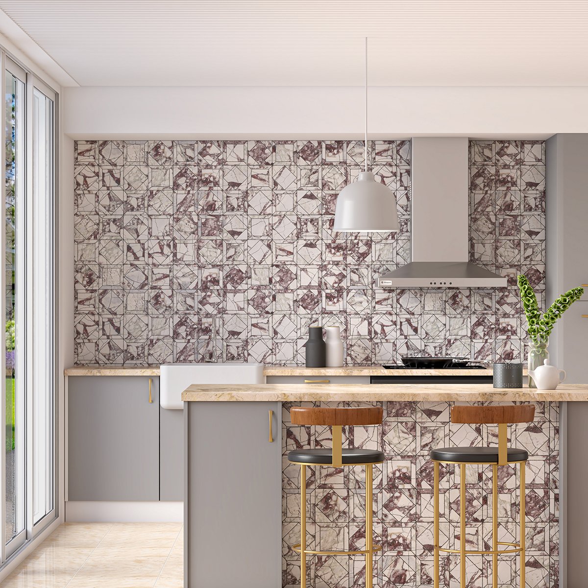 Honed Palazzo Marble Mosaic