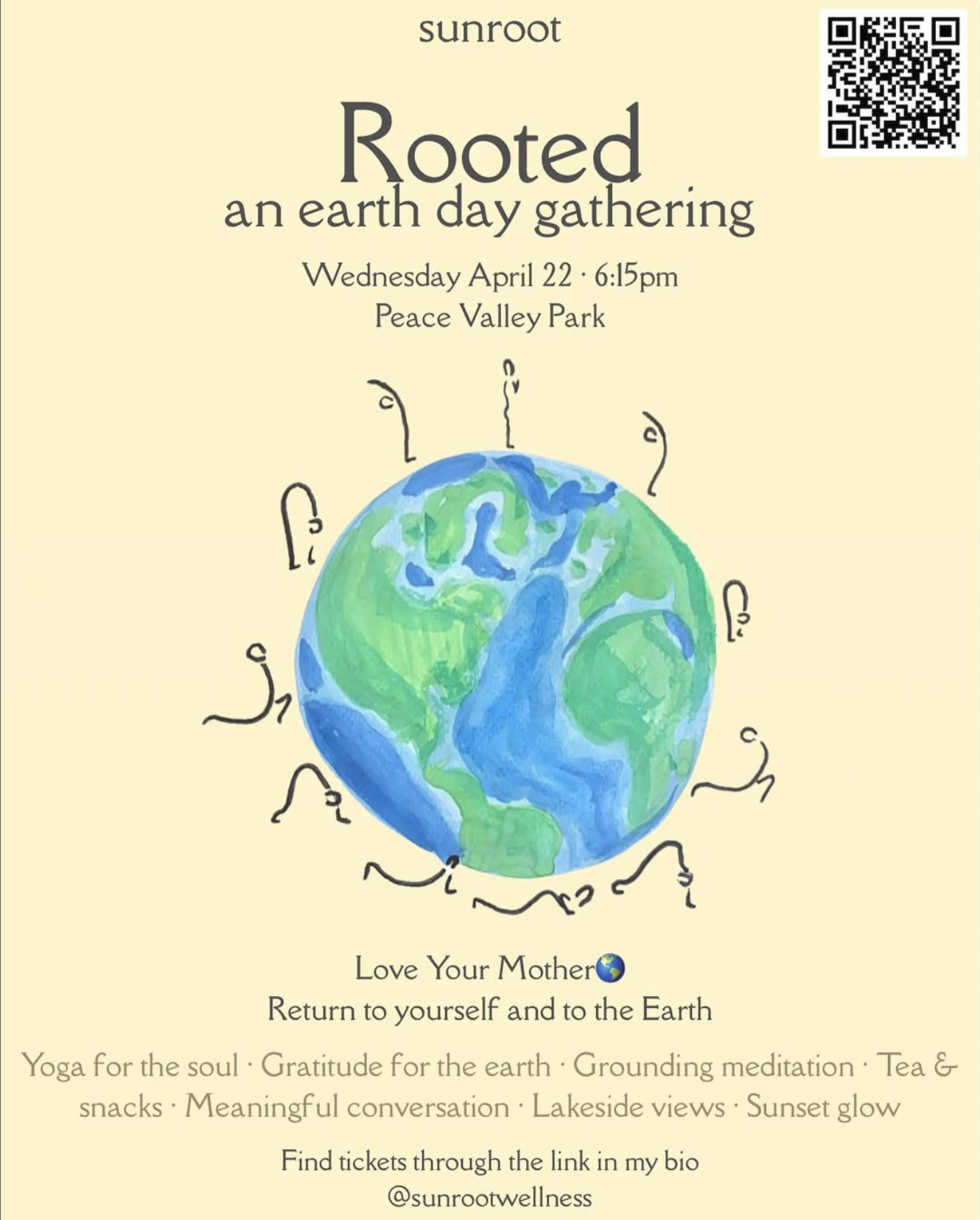 Rooted and Earth day Gathering April 22 with Sunroot in Bucks County, PA