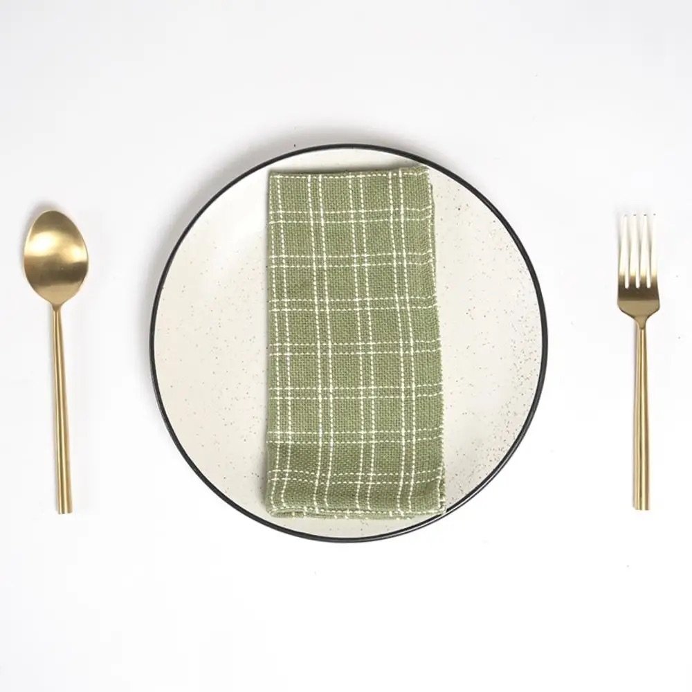 Handloom Olive Checkered Napkins Set of 4