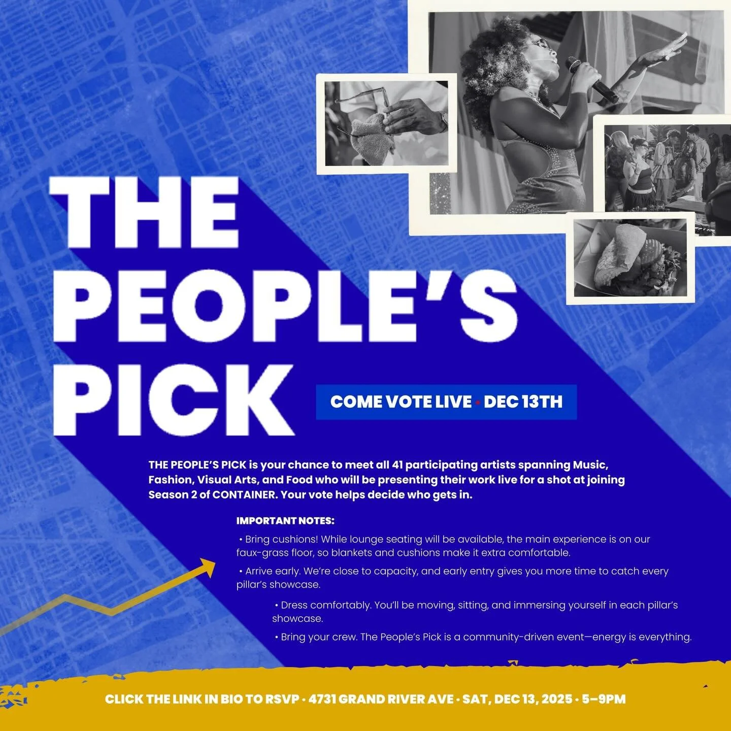 Your vote helps decide who gets in. Meet all 41 participating artists featured in THE PEOPLE&rsquo;S PICK. 🔥 This includes creators across Music, Fashion, Visual Arts, and Food who will present their work live for a chance to be part of Season 2 of 