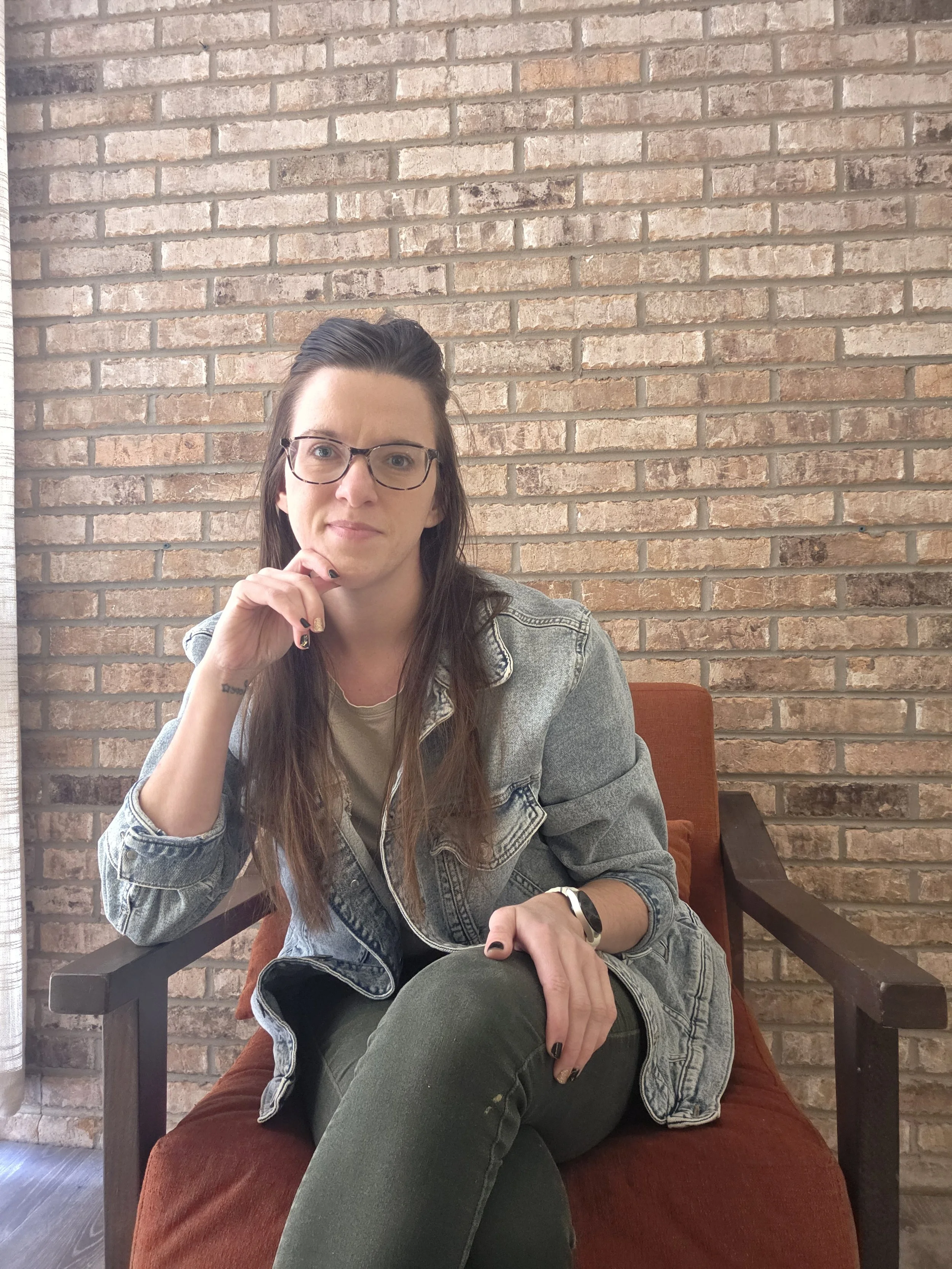 Woman sitting in chair
