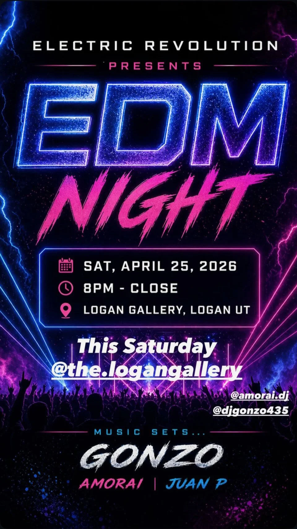 EDM Night | DJ Gonzo + DJ Amori + DJ Juan Pablo