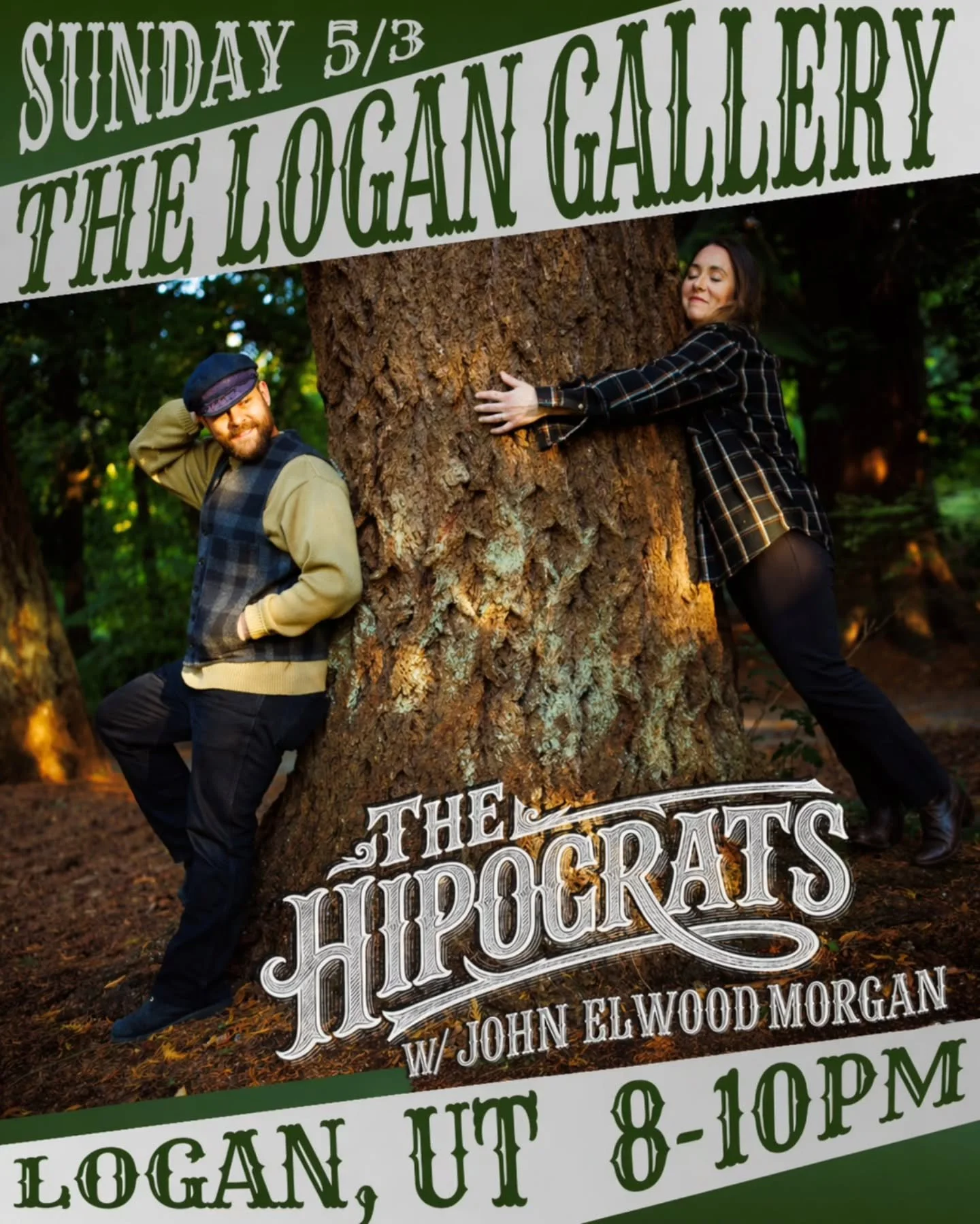 Sunday Music live at The Logan Gallery!🎶

Seattle-based Americana duo The Hipocrats bring their signature blend of rich harmonies, vivid lyrics, and road-worn energy to the stage on Sunday, May 3rd.

Formed in 2021 by Tyler McGinnis and Sarah Brunne