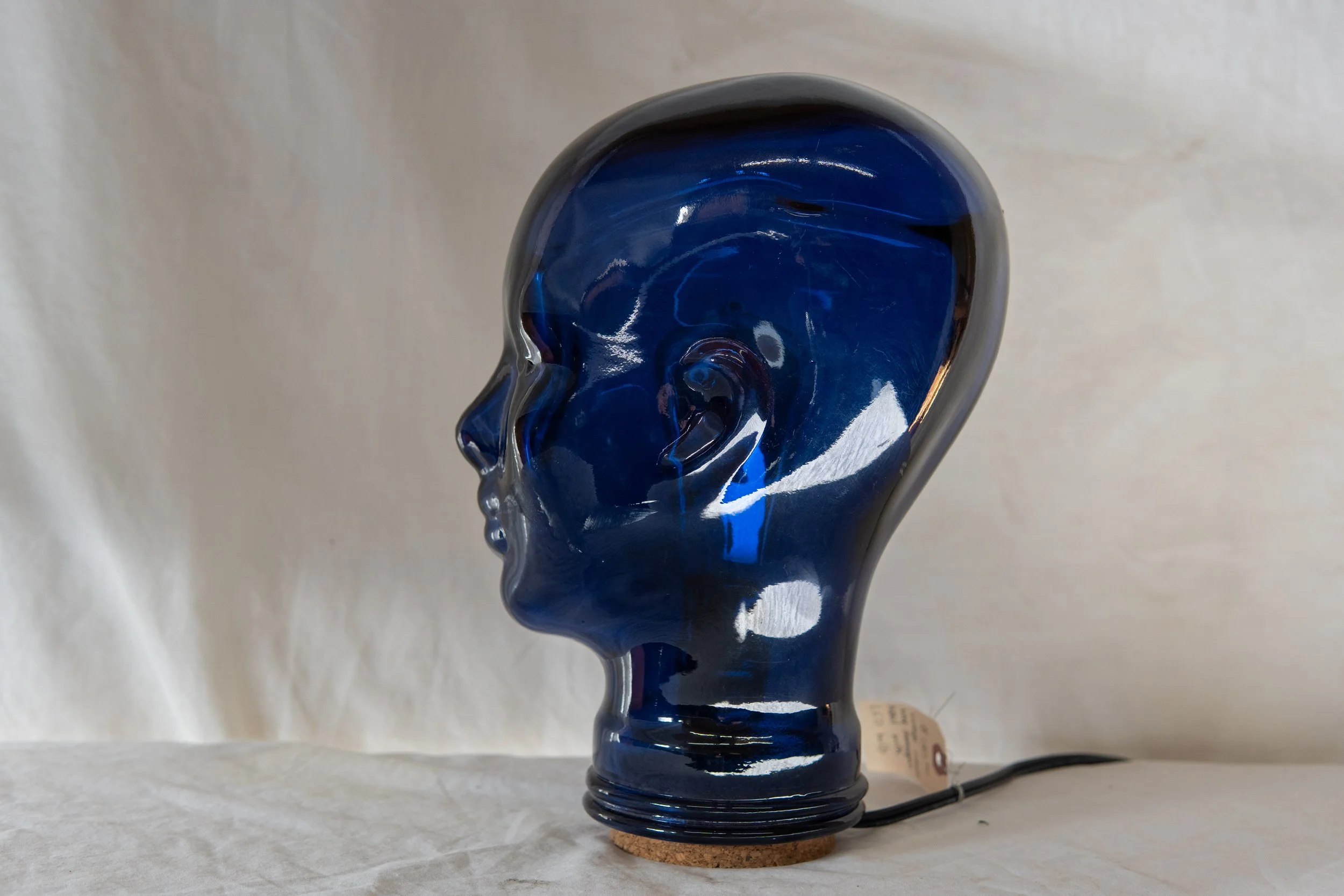 Allyson Lundberg_Blue Mannequin Head Lamp_Facing Left.JPG