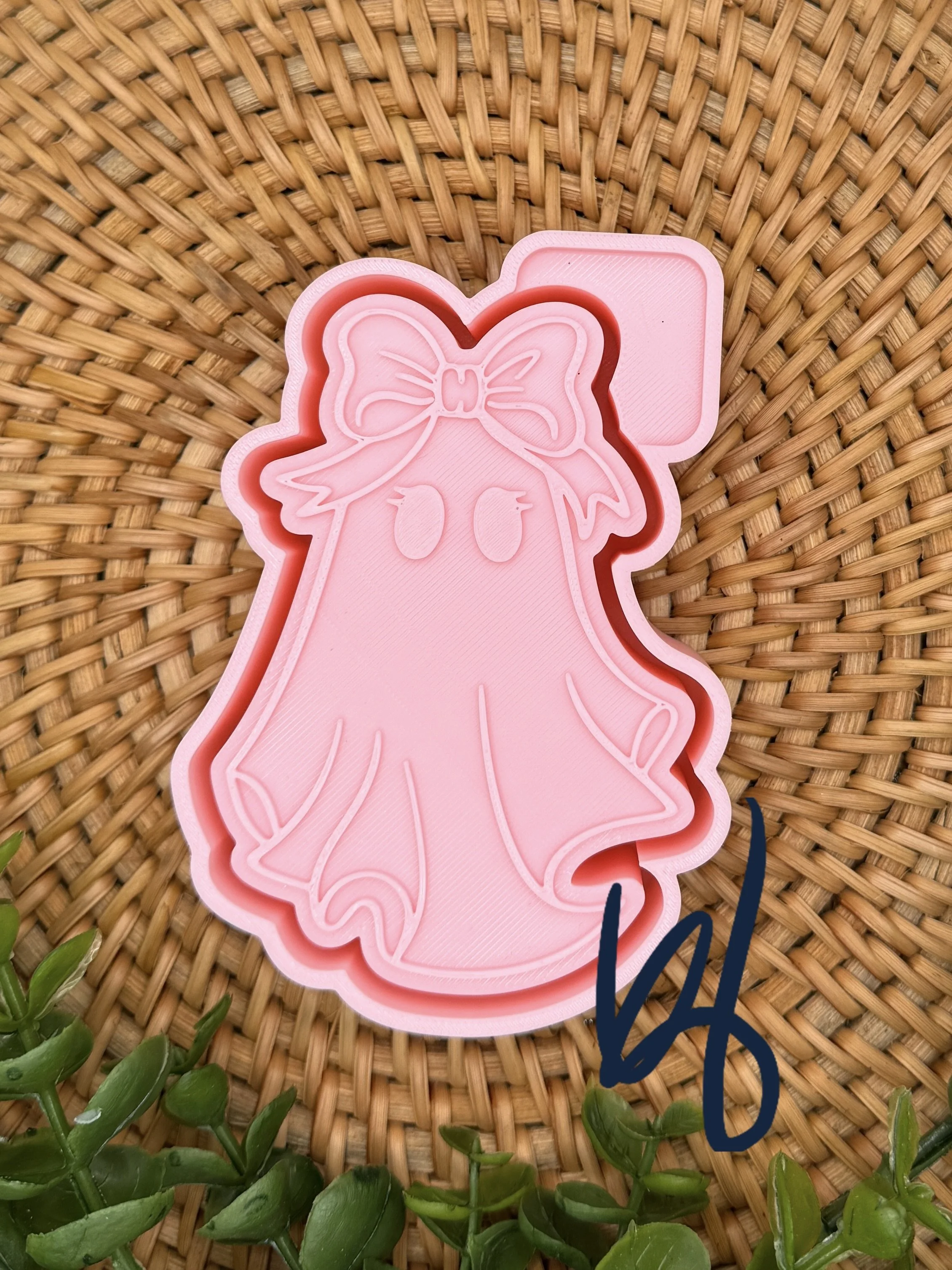Ghost with Bow Silicone Freshie Mold | Car scent mold