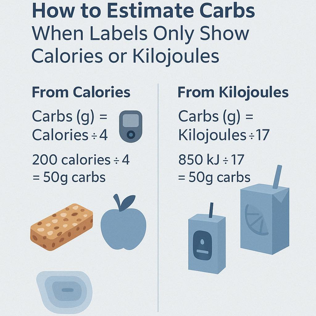 How to Estimate Carbs When Labels Only Show Calories or Kilojoules