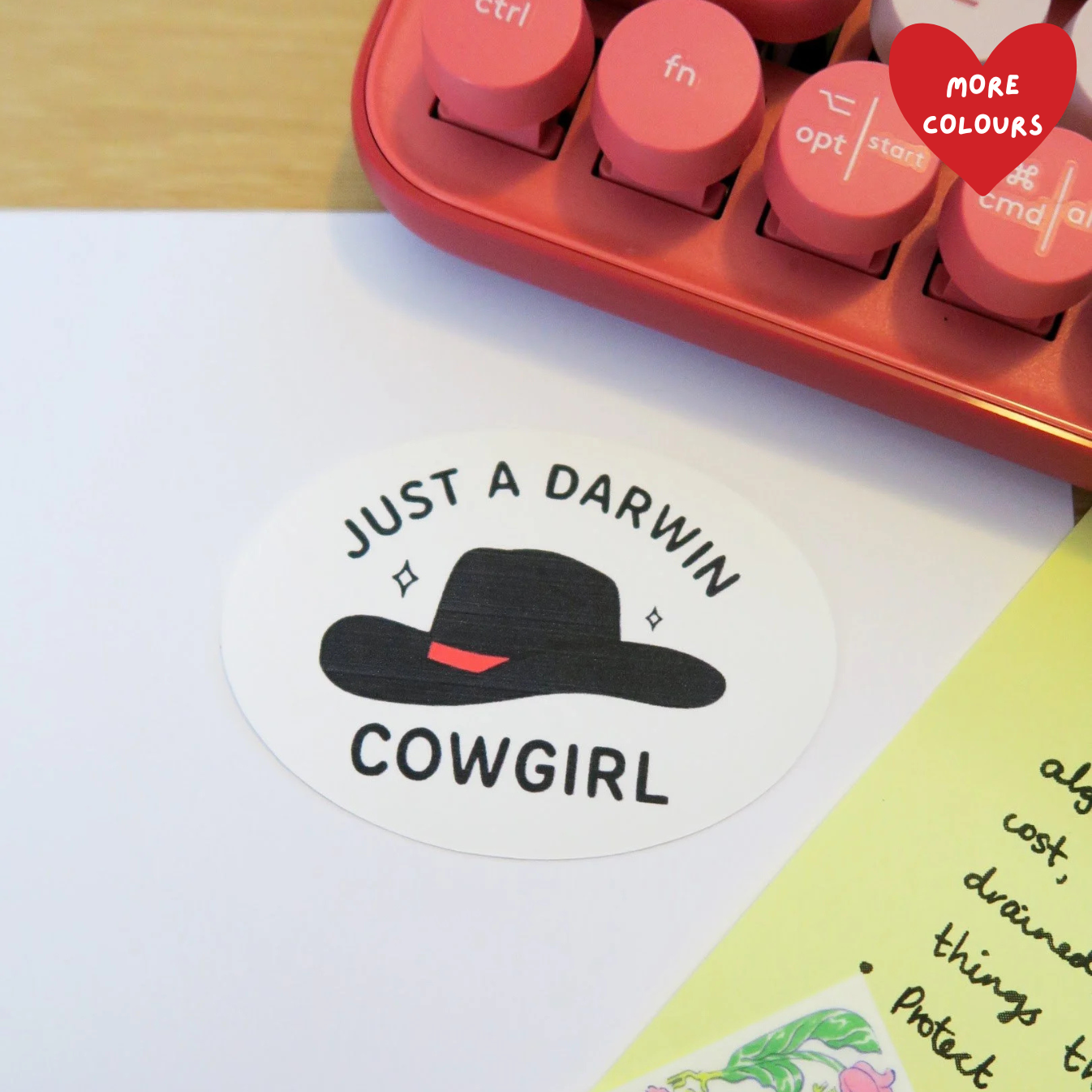 darwin cowgirl or cowboy sticker