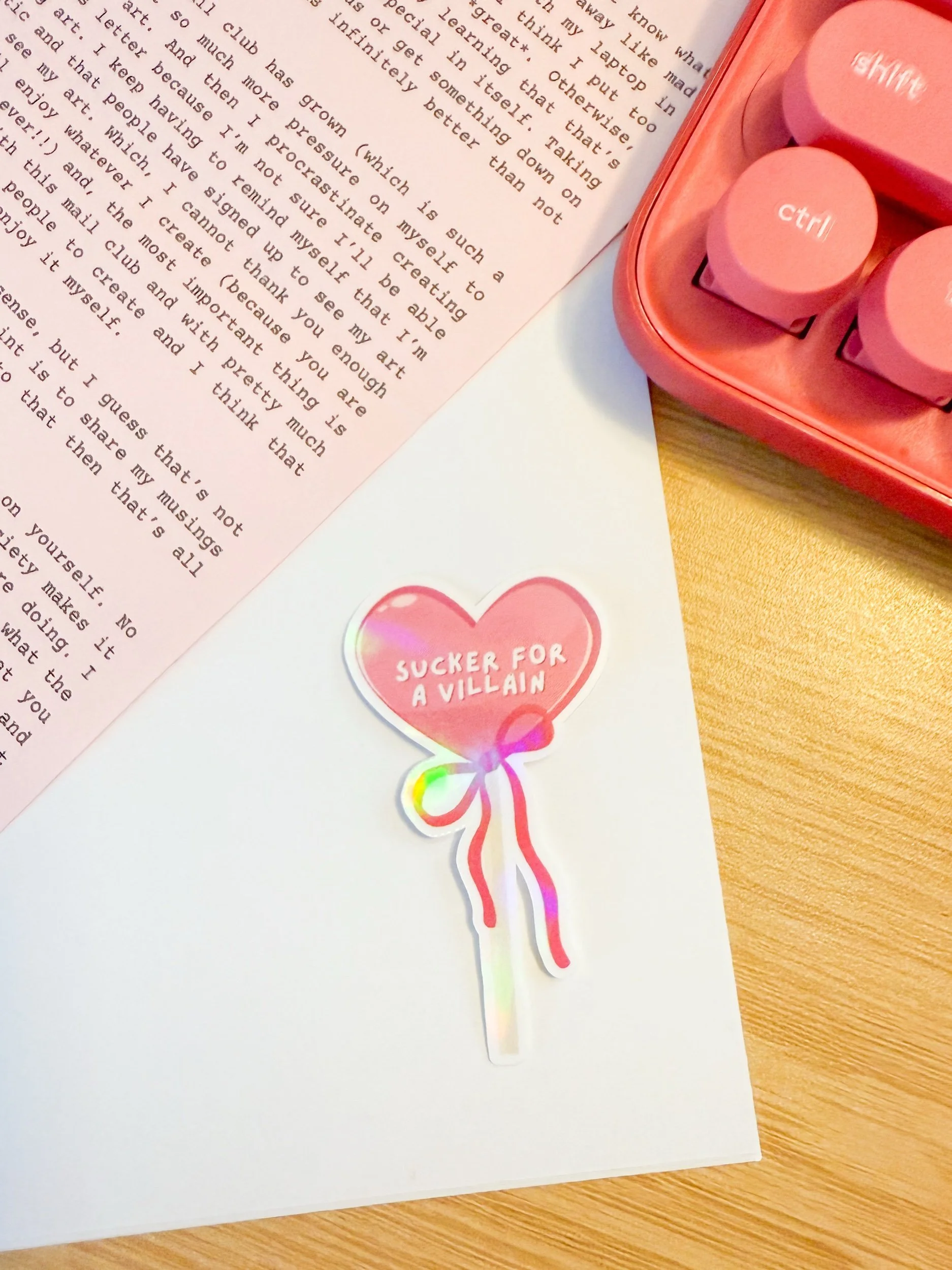 sucker for a villain sticker