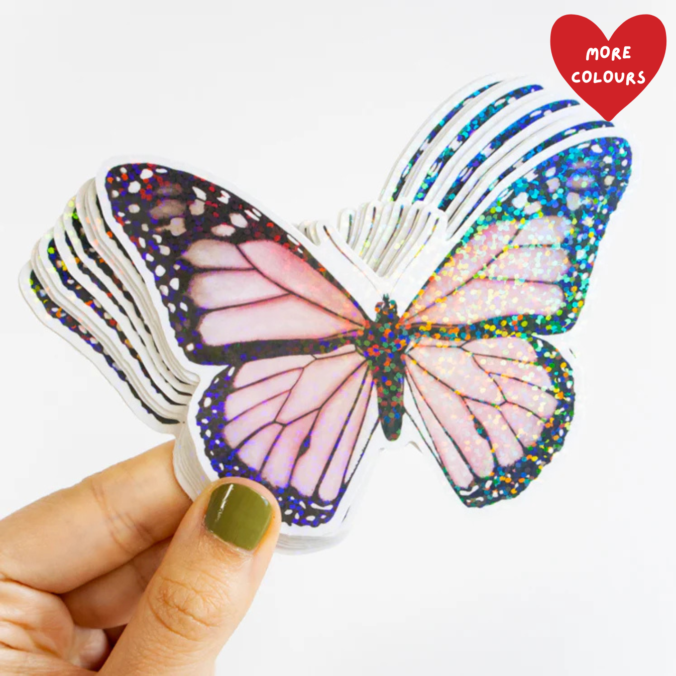 glitter butterfly sticker