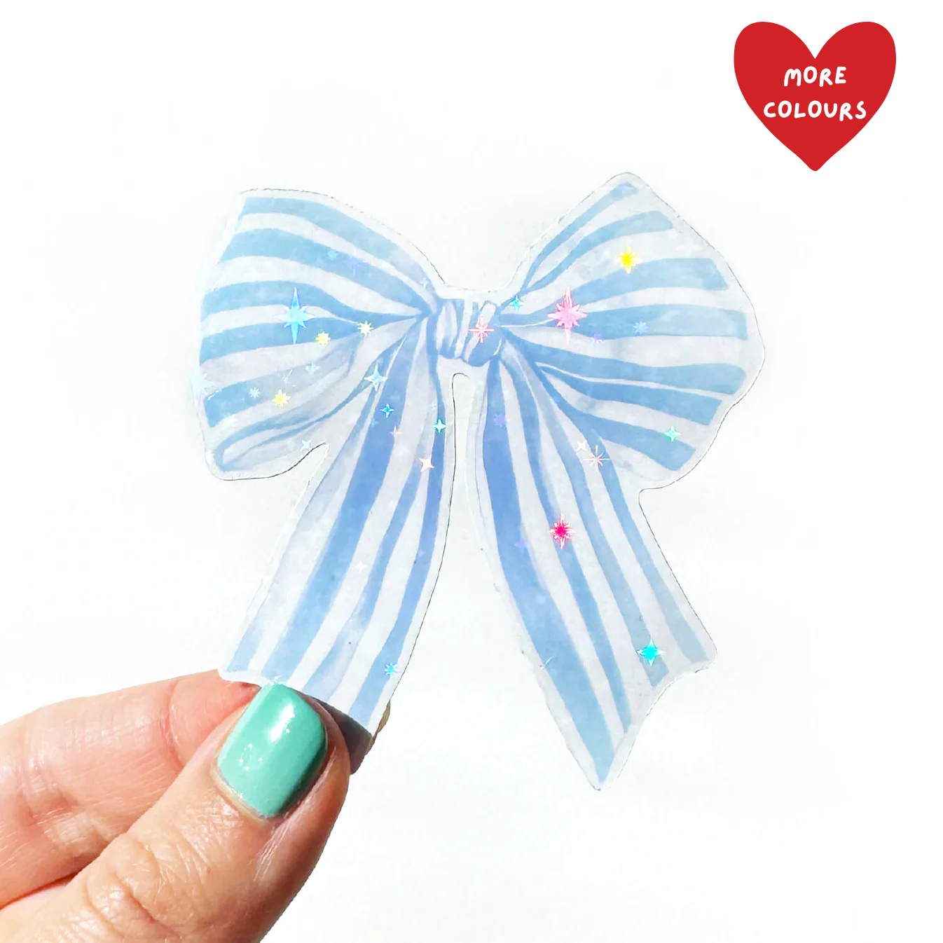 watercolour ribbon bow sticker