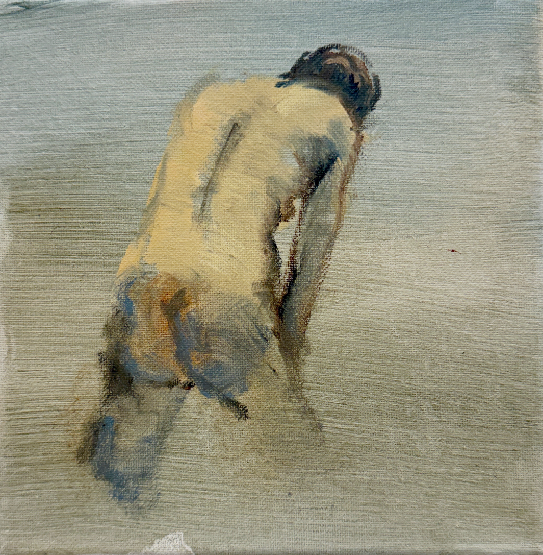 Strength, 2026, oil on canvas — 8 x 8 in. Copyright © 2026 V. A. Stusiak