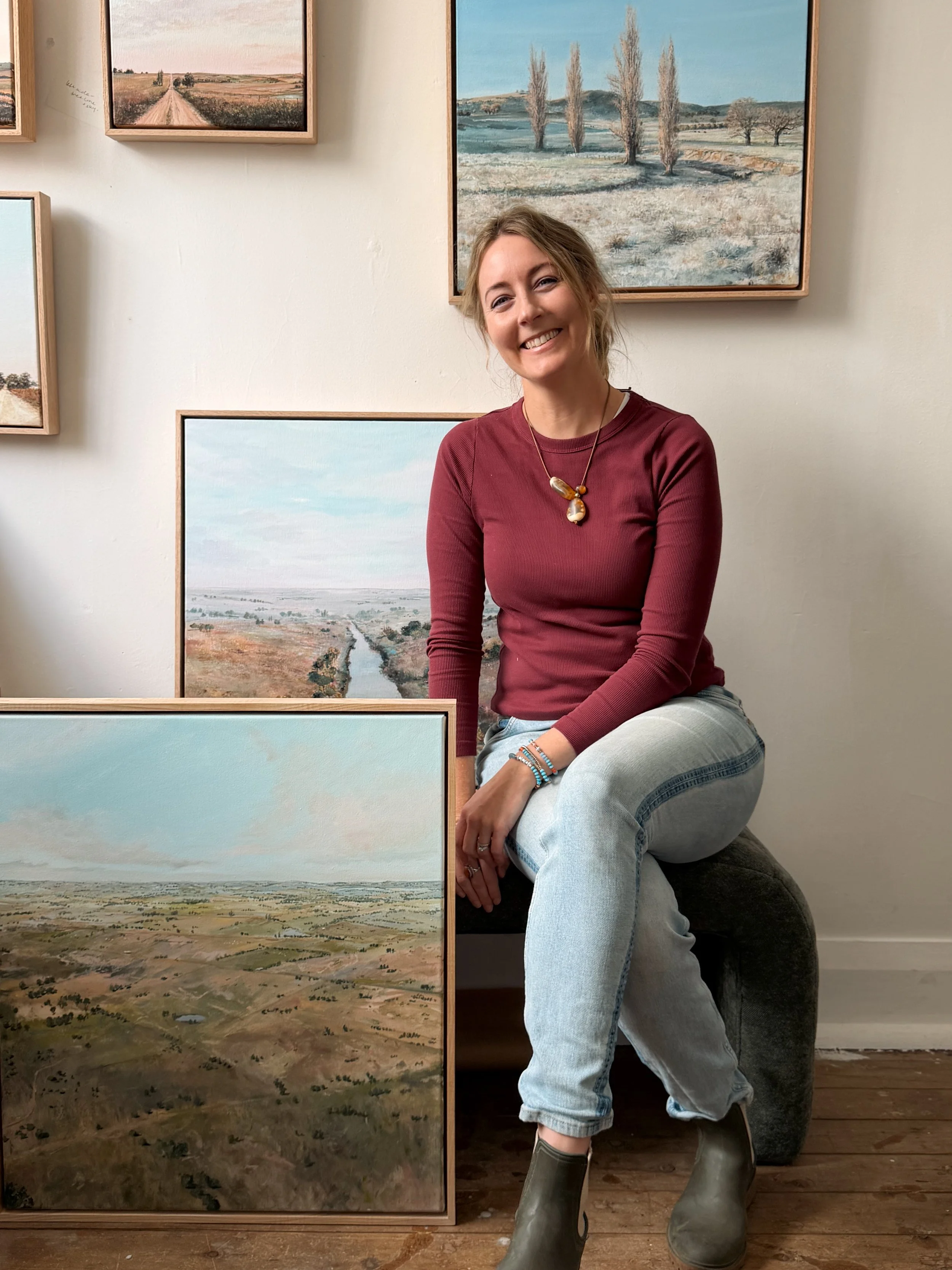 Tara Coey with solo exhibition pieces