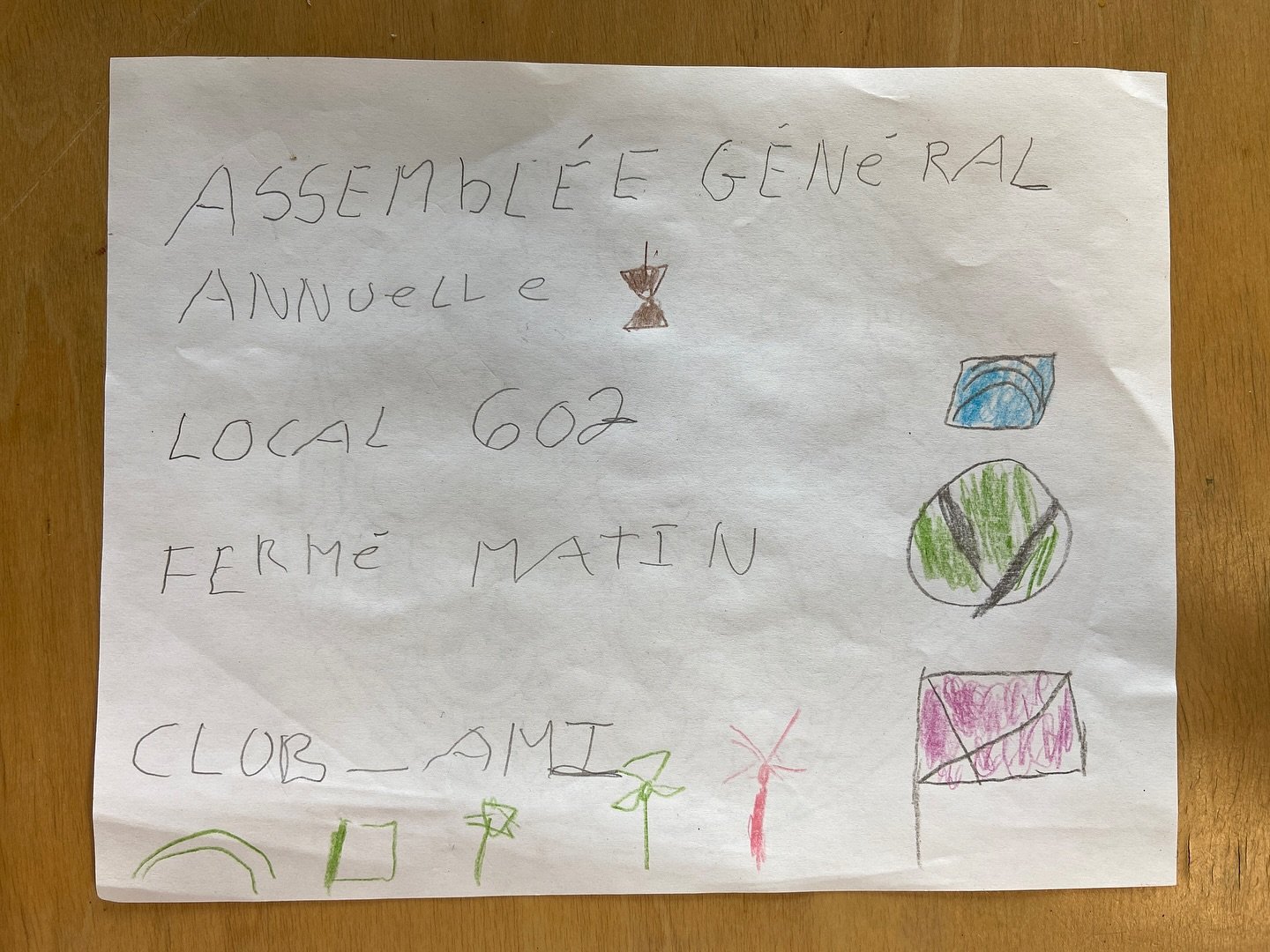 Assembl&eacute;e g&eacute;n&eacute;rale annuelle de Club Ami demain, jeudi 18 juin 13h, salle 602 du 6767 Ch de la C&ocirc;te-des-Neiges!!!
Club Ami sera ferm&eacute; pour la matin&eacute;e.
Affiche @arno_fficiel 
Club Ami&rsquo;s Annual General Asse
