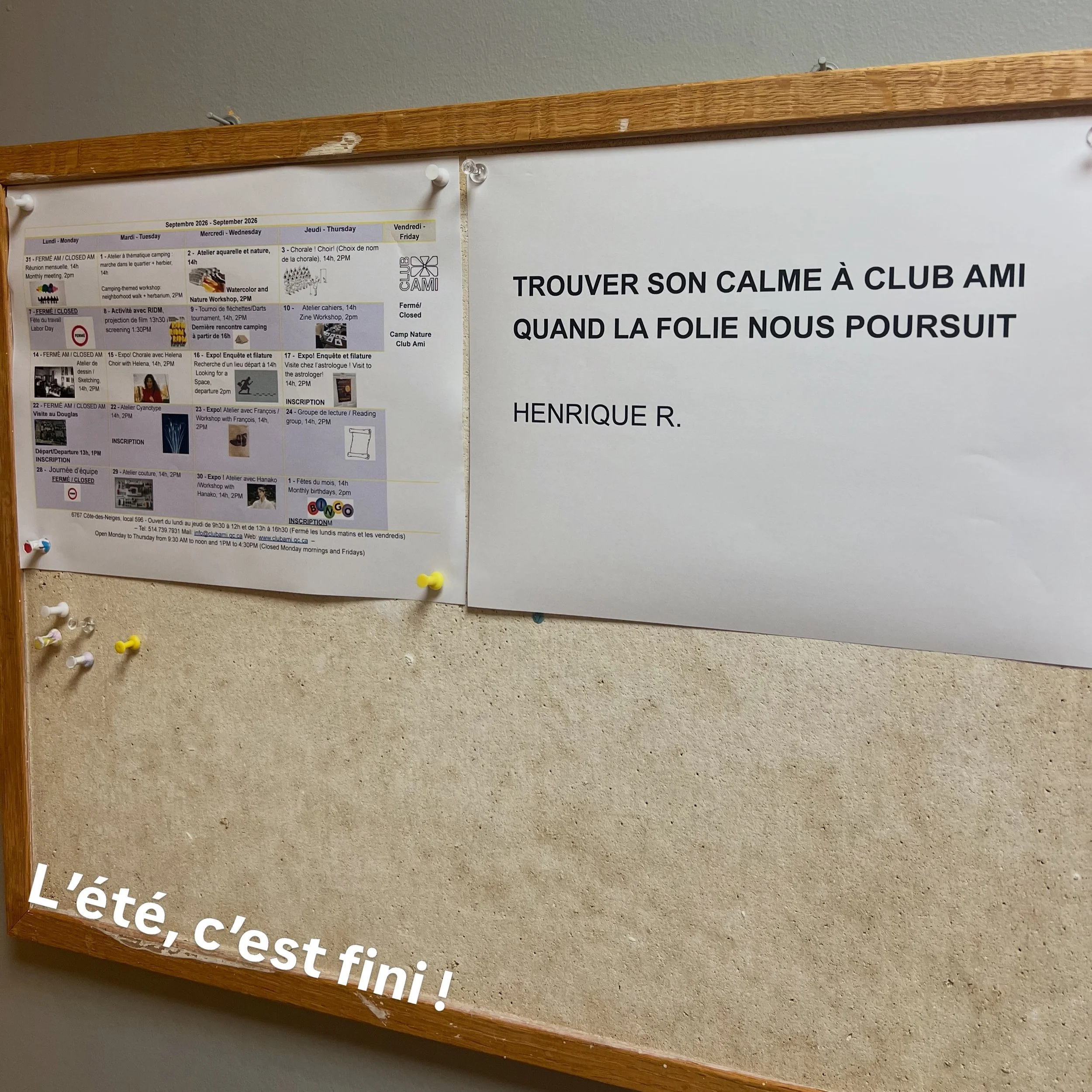 &Agrave; Club Ami, l&rsquo;&eacute;t&eacute; est fini ! Mais le soleil continue de briller &agrave; travers nos projets, les membres et l&rsquo;&eacute;quipe ! Bonne rentr&eacute;e !
