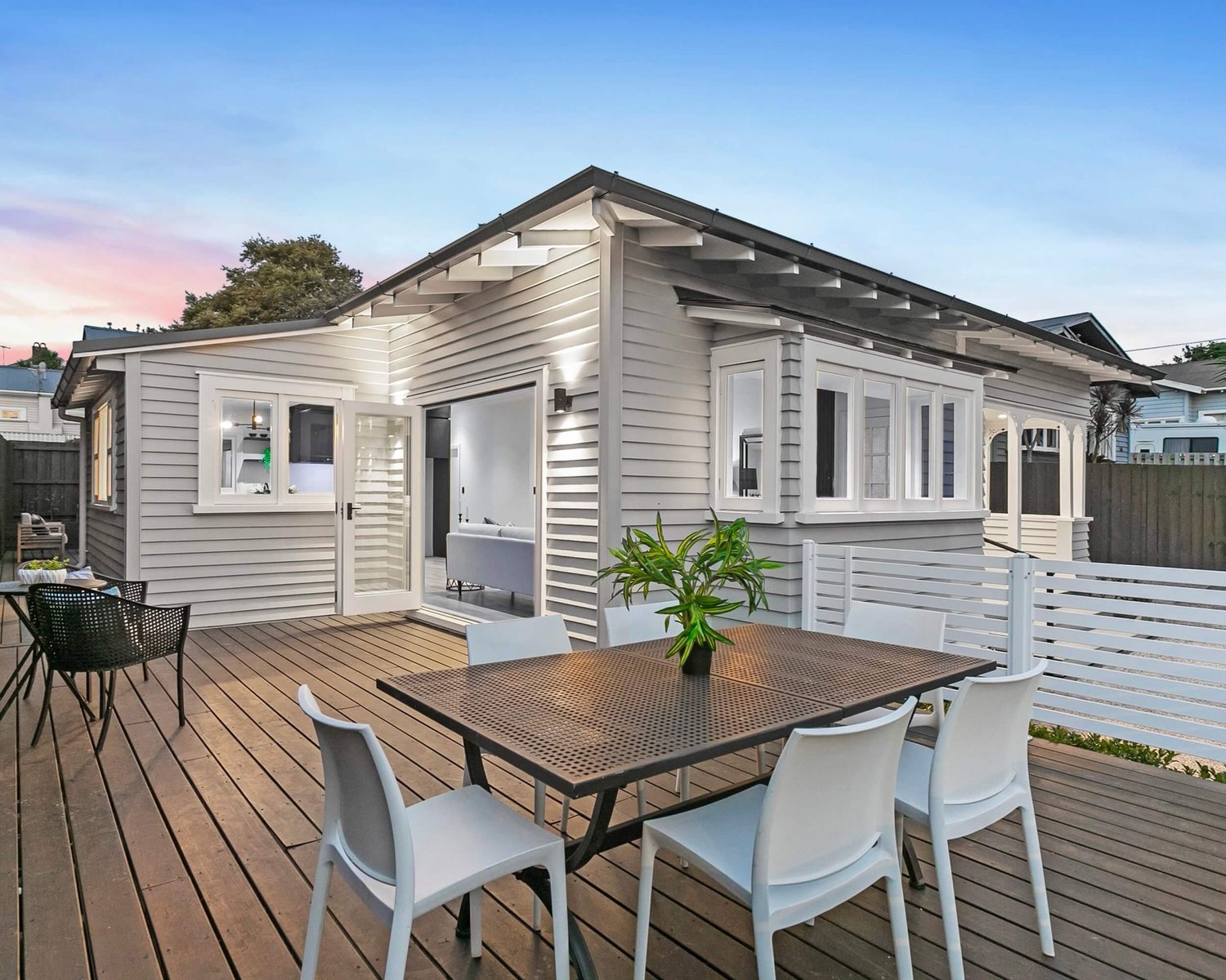 Repainted bungalow exterior with deck, Mt Albert Auckland