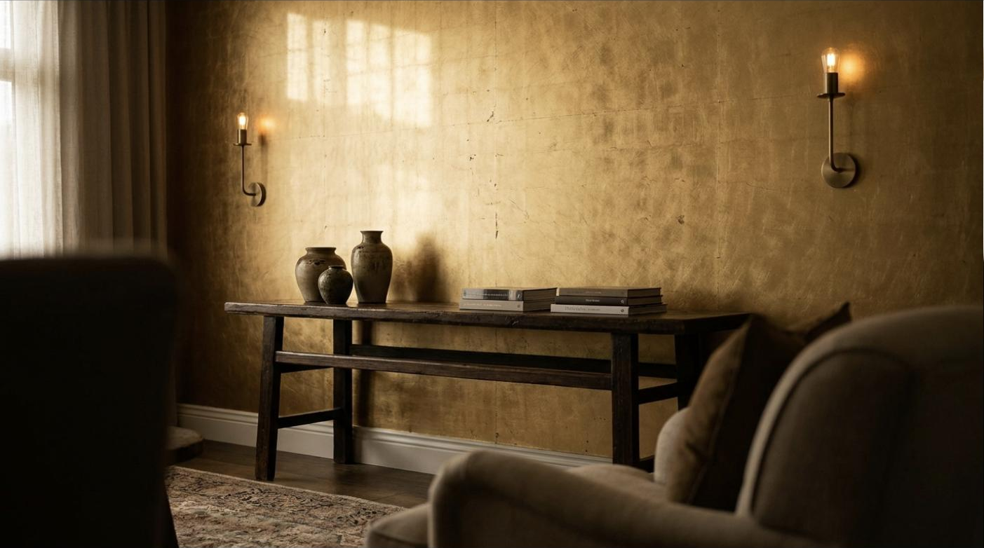 Gold &amp; Silver Leaf Feature Walls in Auckland: A Metallic Gilding Guide