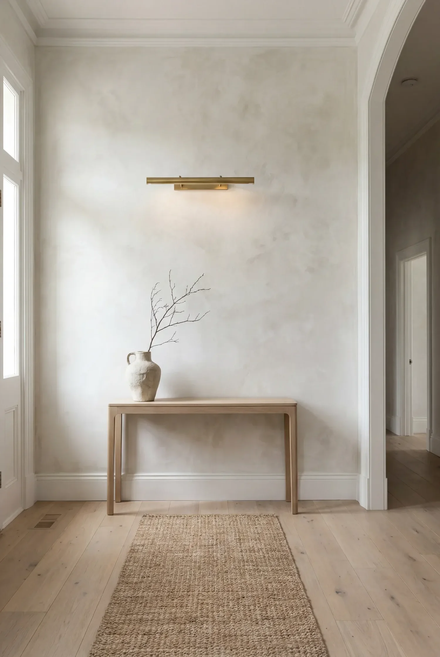 Lime wash feature wall in an Auckland home by Key Painting