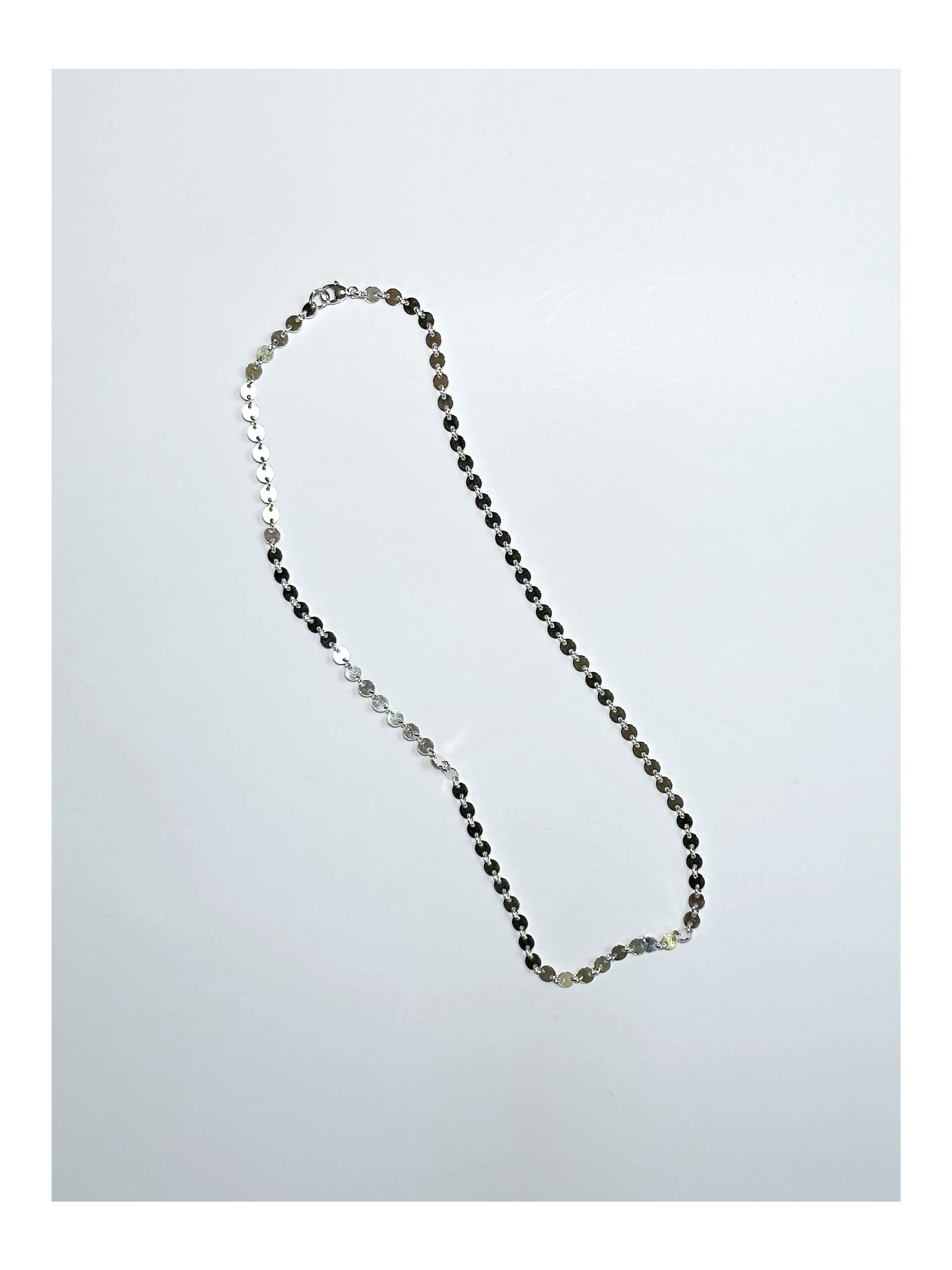 16-Inch Sterling Silver Mini Coin Necklace