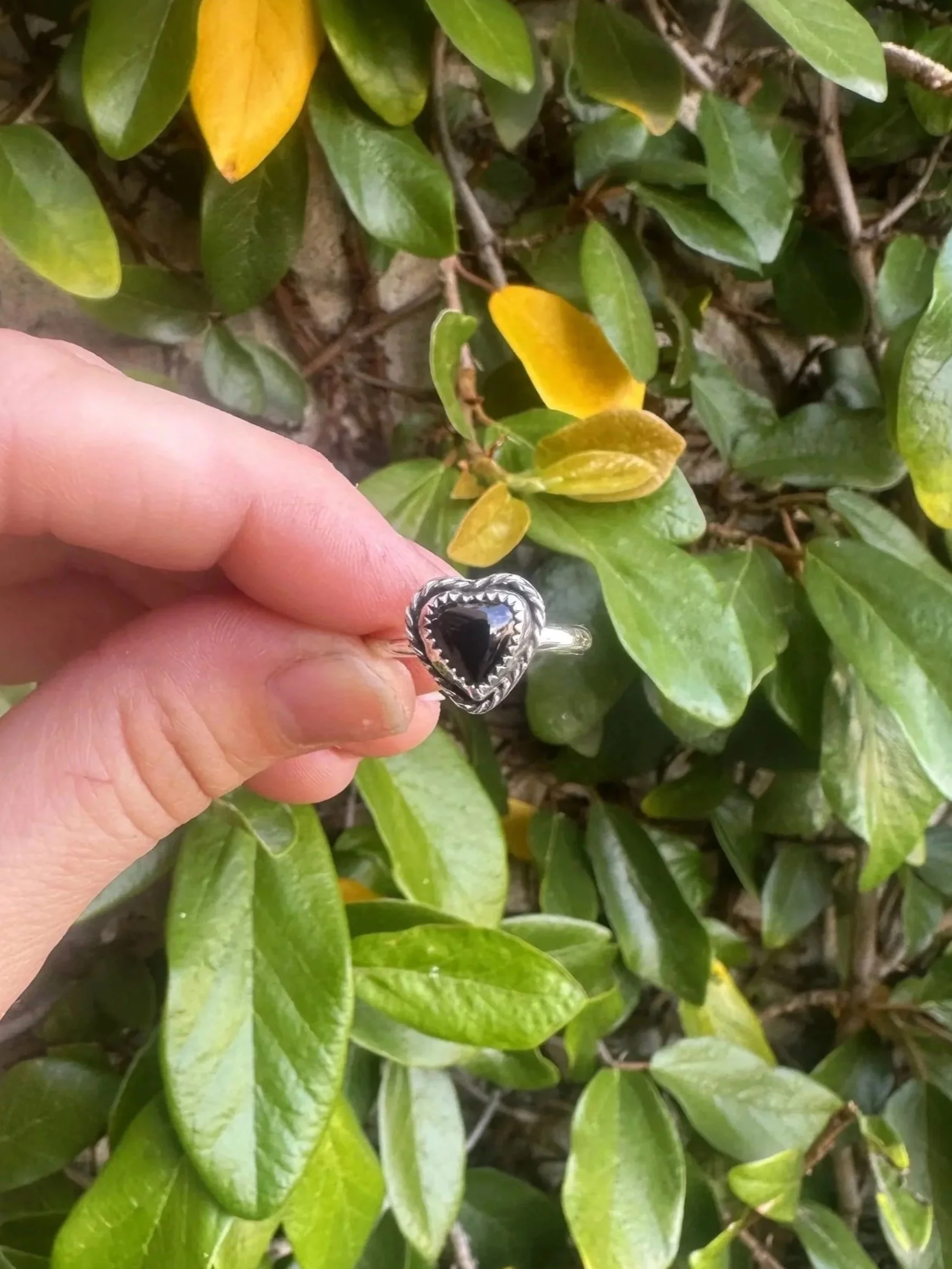 Black Hearts Rope Ring