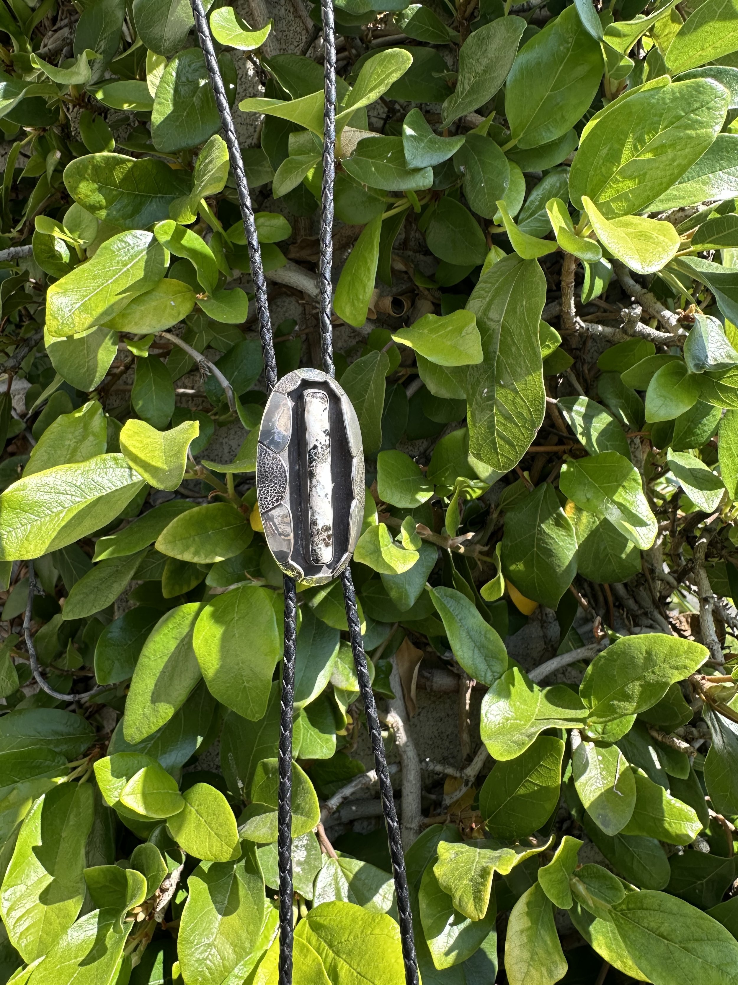 Shadowbox White Buffalo Bolo Tie