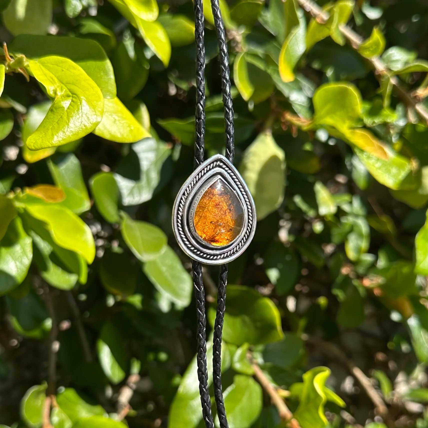 Amber Bolo Tie