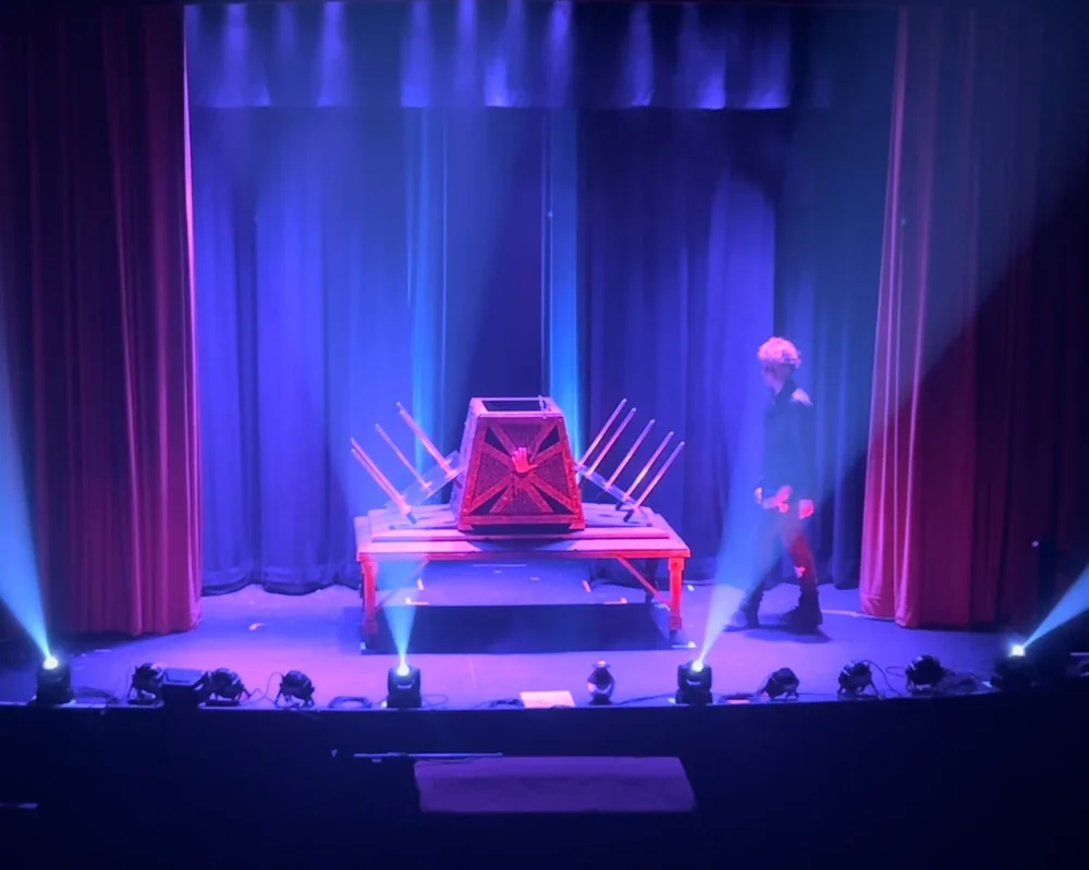 Gage Barnett stage magic show at a private event