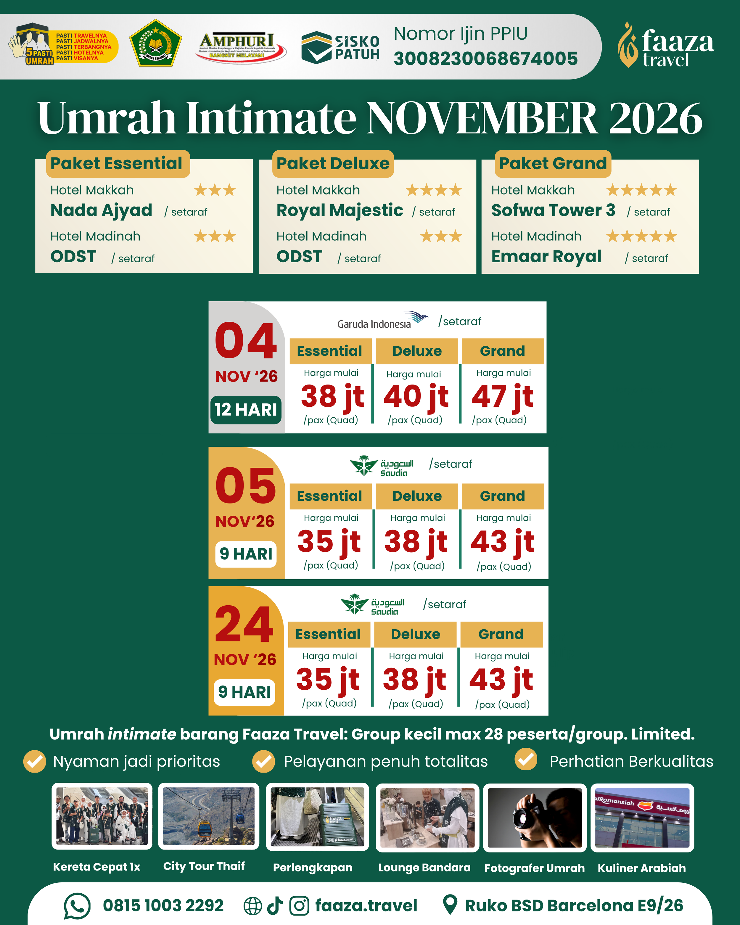Umrah Intimate November 2026
