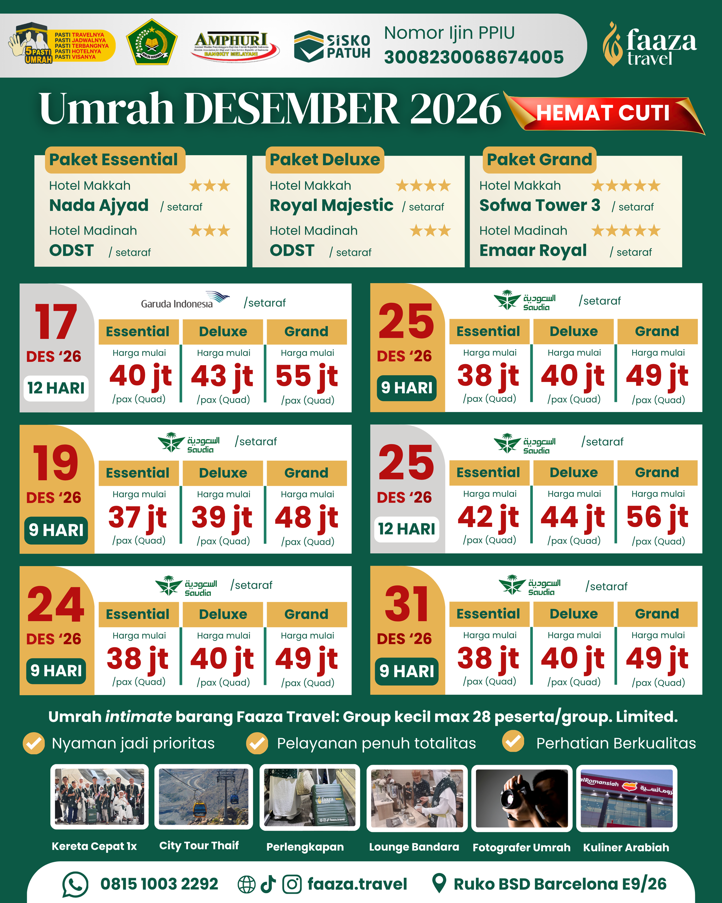 Umrah Intimate Desember 2026