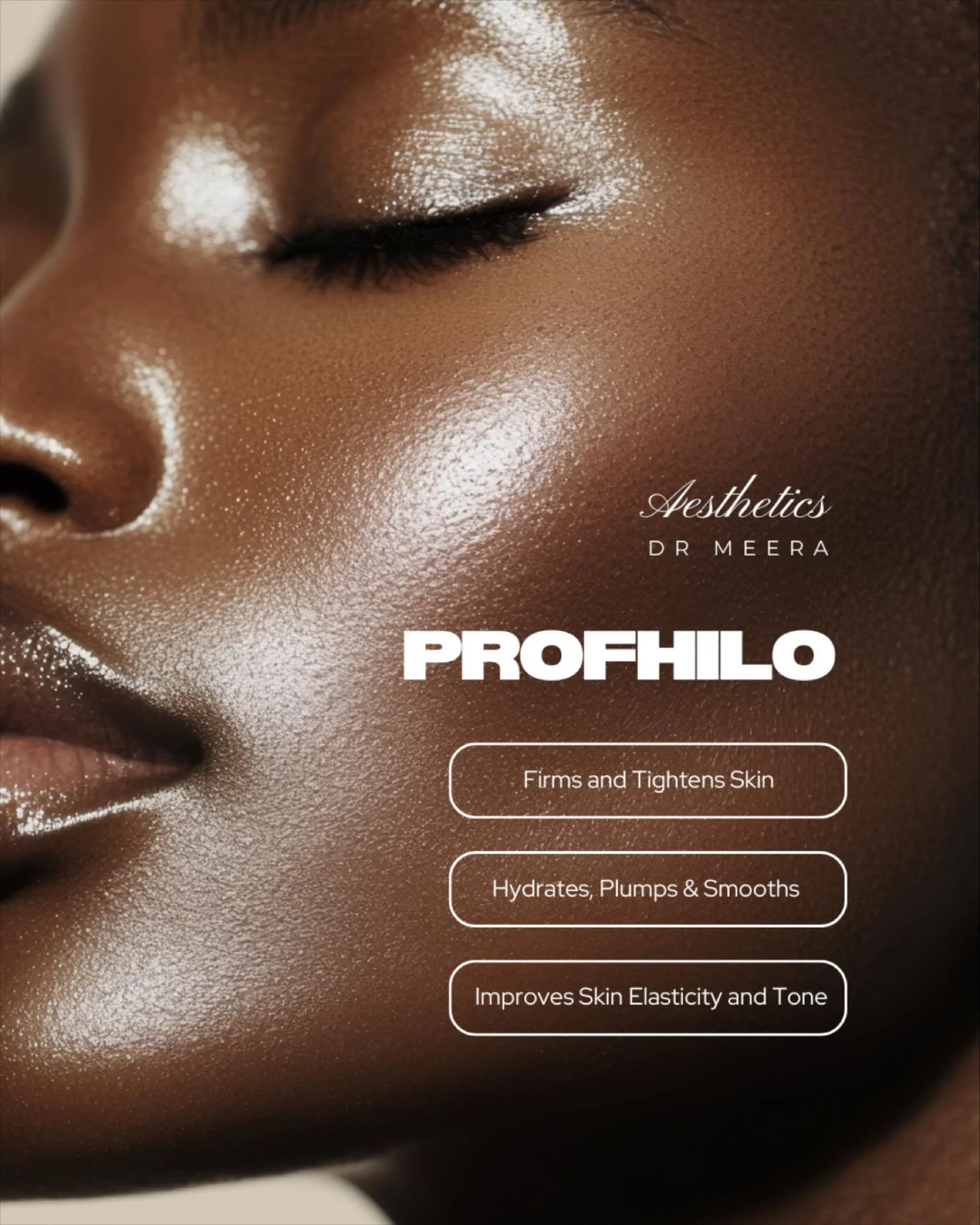 Hydration that shows, Glow that lasts✨

Profhilo at Dr Meera Aesthetics delivers deep, dewy skin, carried out by a doctor, and an ultra-natural result - it doesn&rsquo;t get better than that!

Ready to glow? Book your Profhilo consultation via 🔗 in 