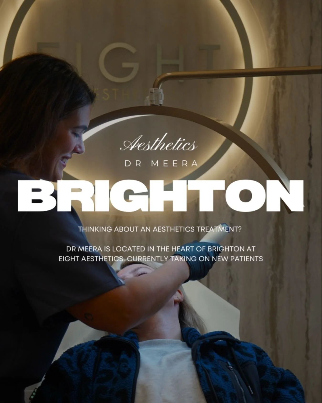 Brighton, we&rsquo;re ready for your glow ✨

Dr Meera Aesthetics Brighton is now taking new bookings &mdash; with medical-led care and natural results at the heart of every treatment.

📍 Brighton Clinic: Eight Aesthetics Dorset St, Kemptown

✨ Safe.