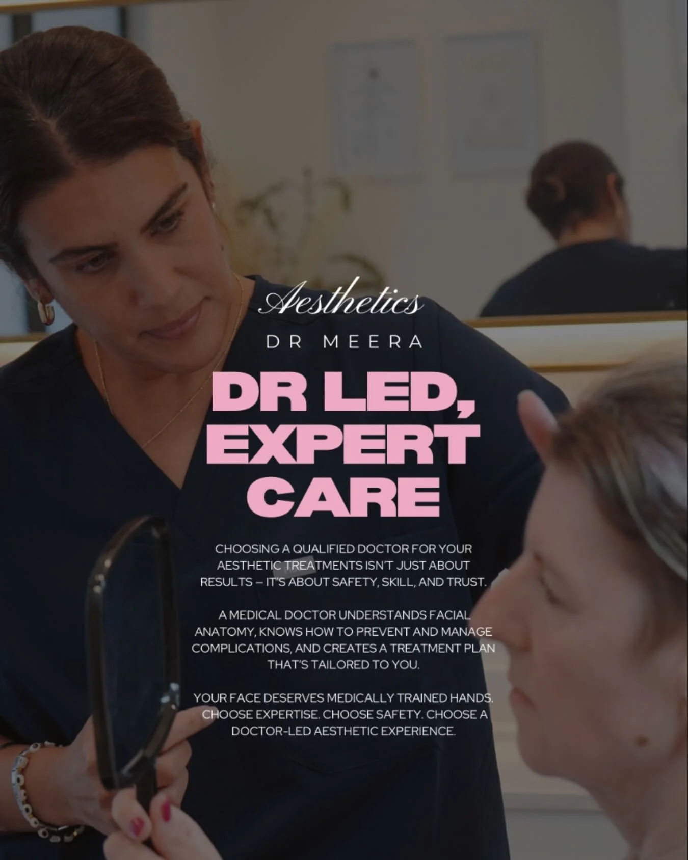 Aesthetic treatments deserve expertise.

At Dr Meera Aesthetics, every procedure is delivered by a qualified medical doctor ensuring safety, precision, and results that respect your natural features.

✨ Your face. Your safety. Your confidence

📅 Boo