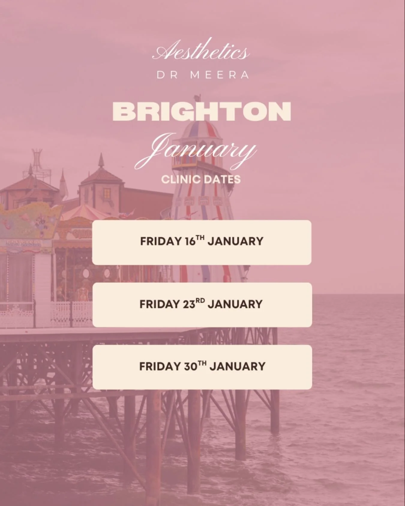 Your 2026 glow up is waiting 💕 Brighton January 2026 clinic dates are here! Head to stories or 🔗 in bio to book your spot but hurry, they fill up fast!

#aesthetics #brightonaesthetics