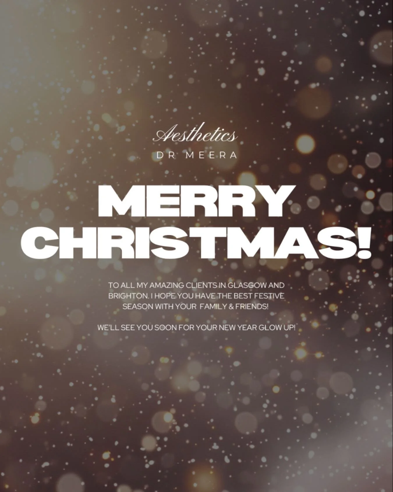 Merry Christmas from Dr Meera Aesthetics 🎄✨

To all my incredible clients in Glasgow &amp; Brighton, Thank you for trusting me with your glow this year I&rsquo;m grateful for every visit, every smile, and every transformation!