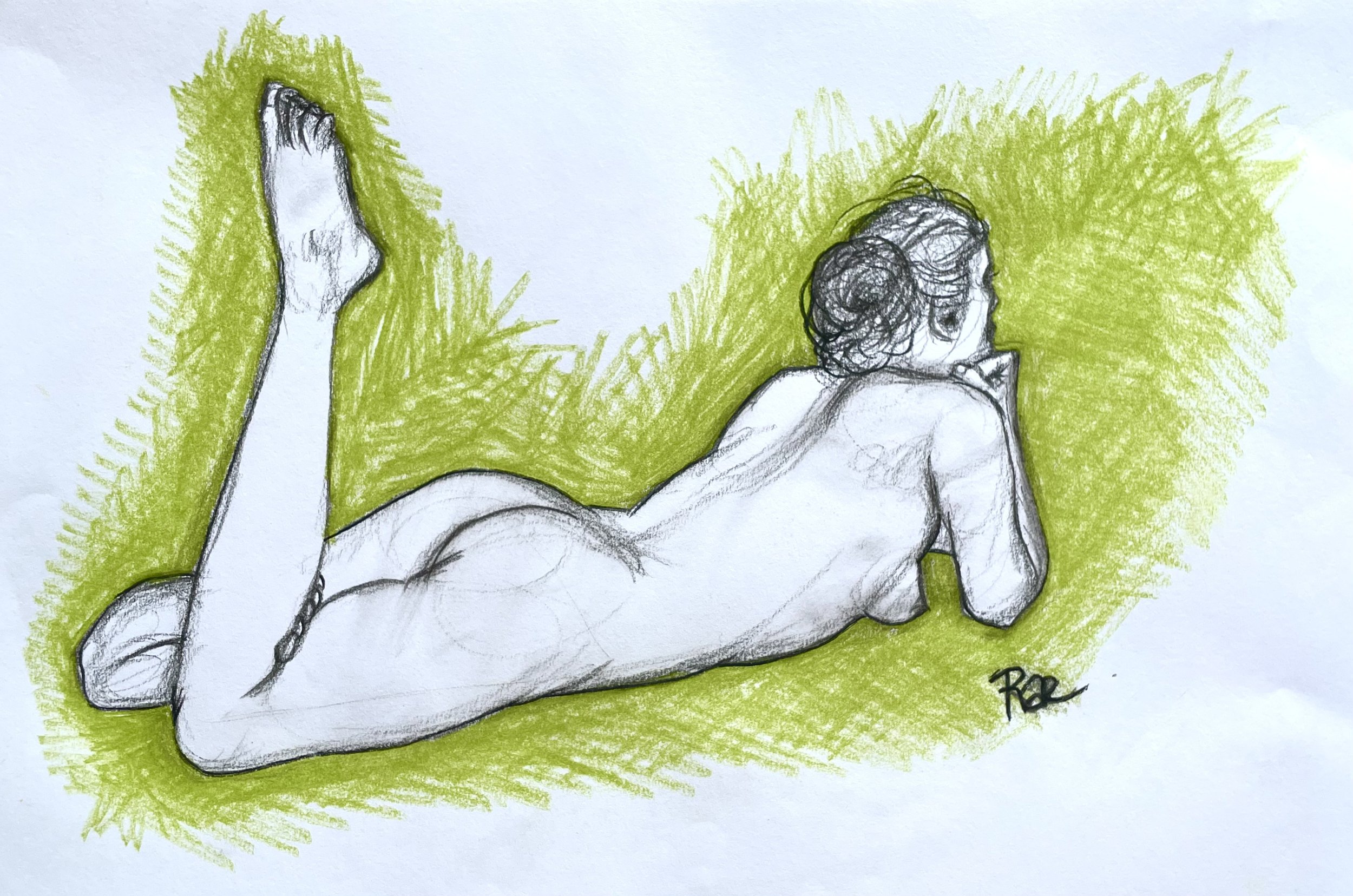“Waving The Foot Flag” by Rachel Lachat (2023)
---
Charcoal and Pastel on Paper - 41.5 cm x 29 cm - Framed Original Artwork AU$150