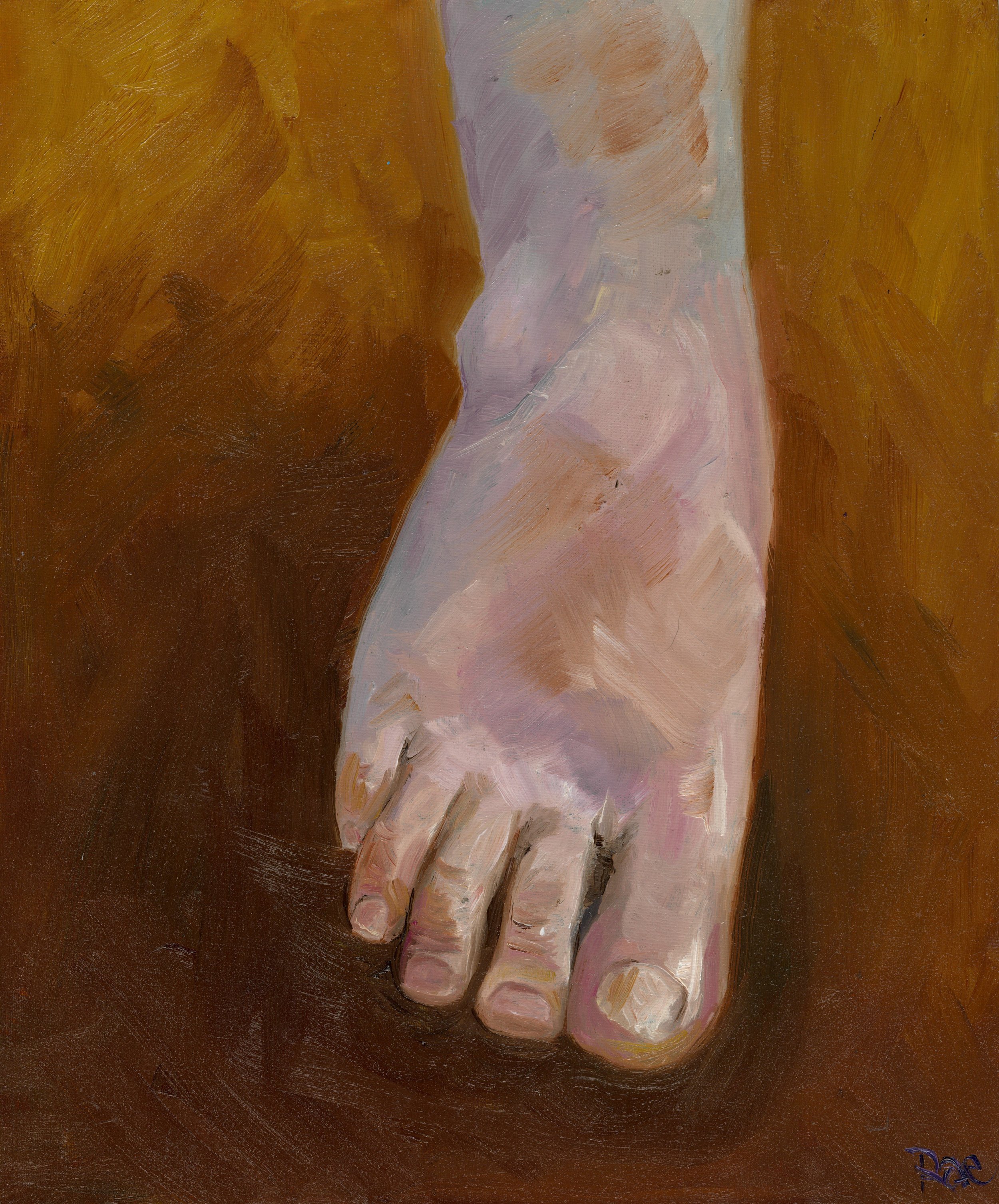 "My Right Foot"
by Rachel Lachat (2023)
---
Oil on Canvas - 10" x 12" - AU$250