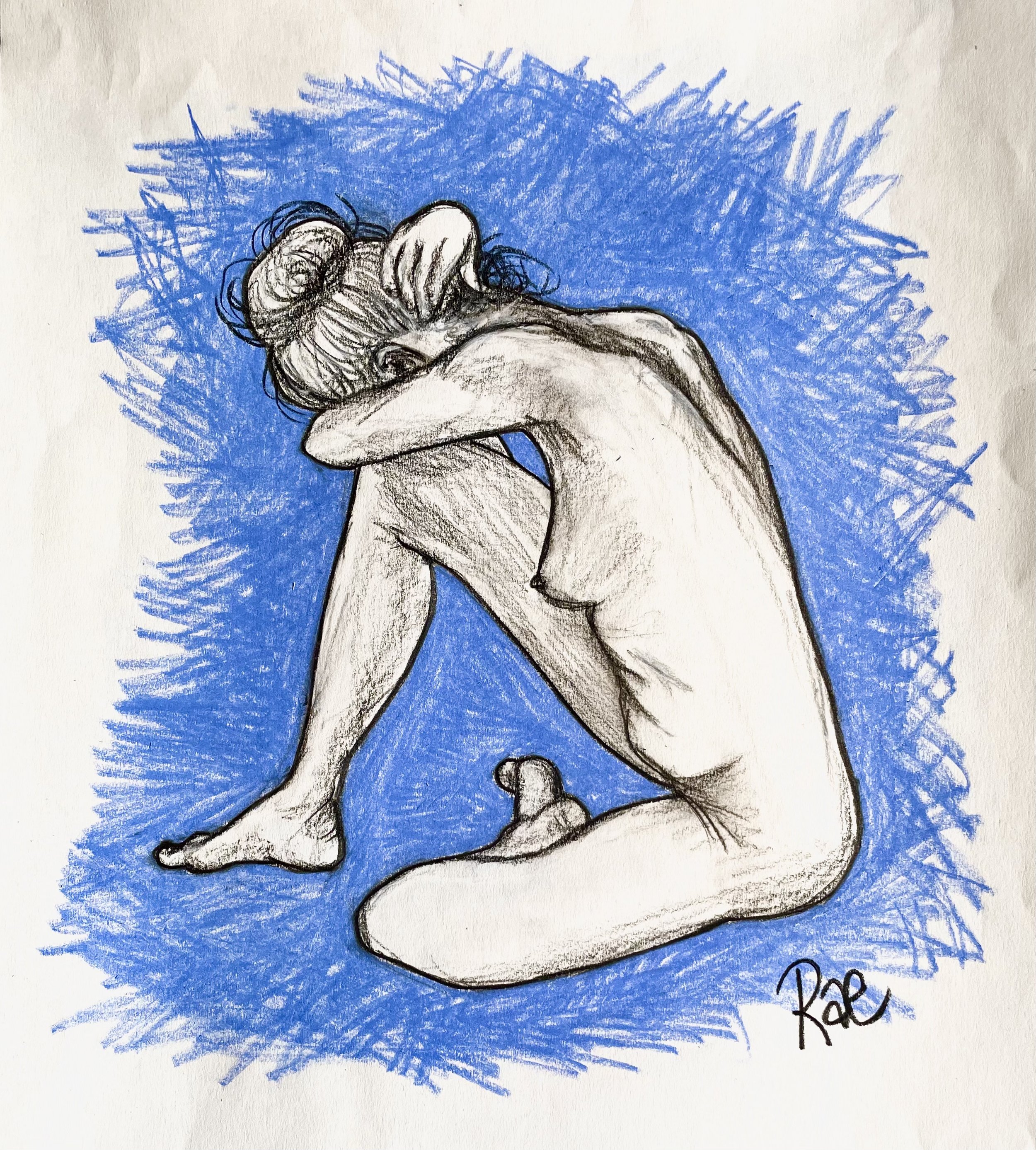 “Regret No. 1” by Rachel Lachat (2023)
---
Charcoal and Pastel on Paper - 28 cm x 35.5 cm - Framed Original Artwork AU$150
